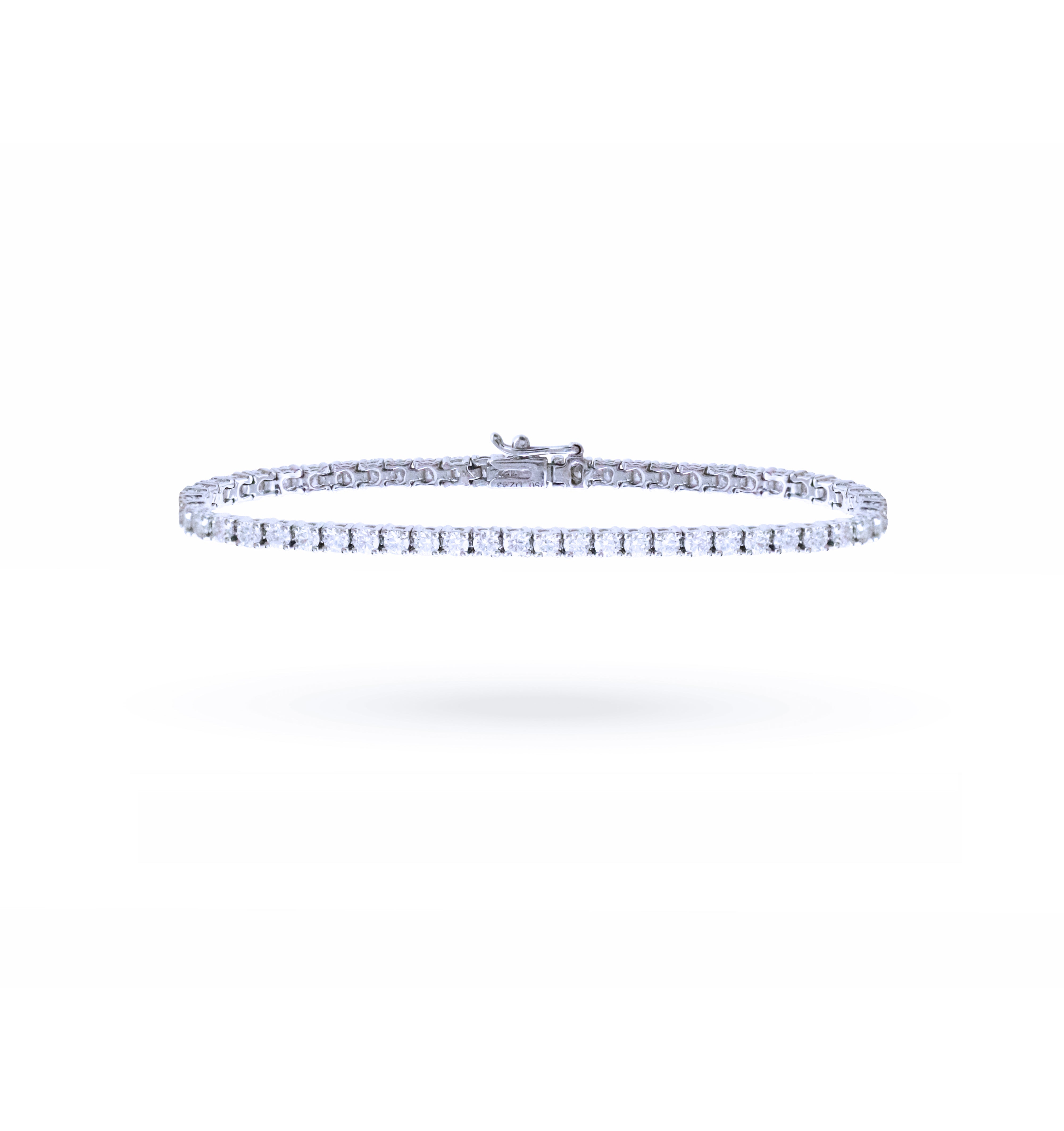 Medium Diamond Line Bracelet in White Gold-Ready to Ship