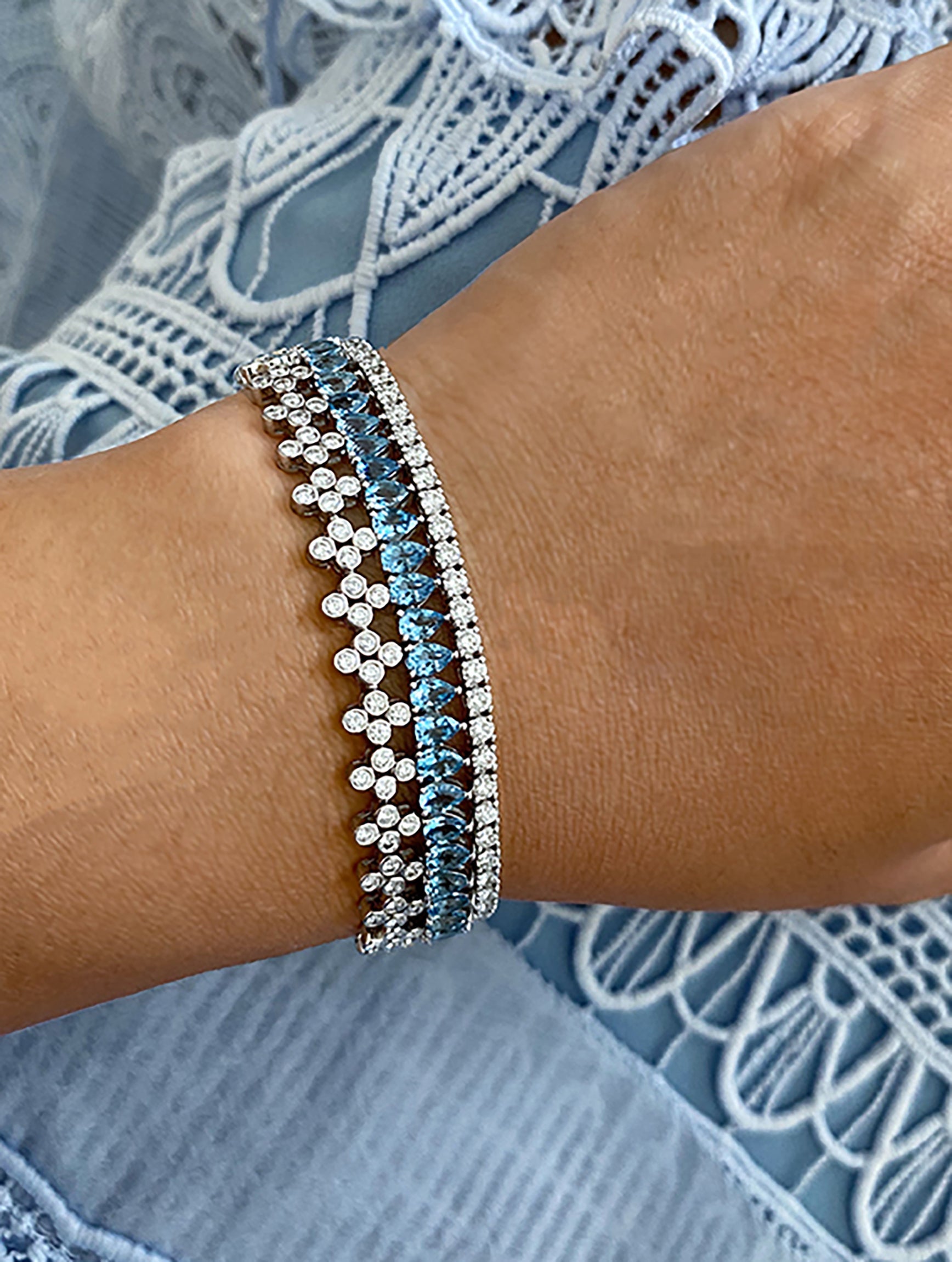 Tattoo and Carmen Diamond Bracelet Set in Rose / Yellow/ White Gold