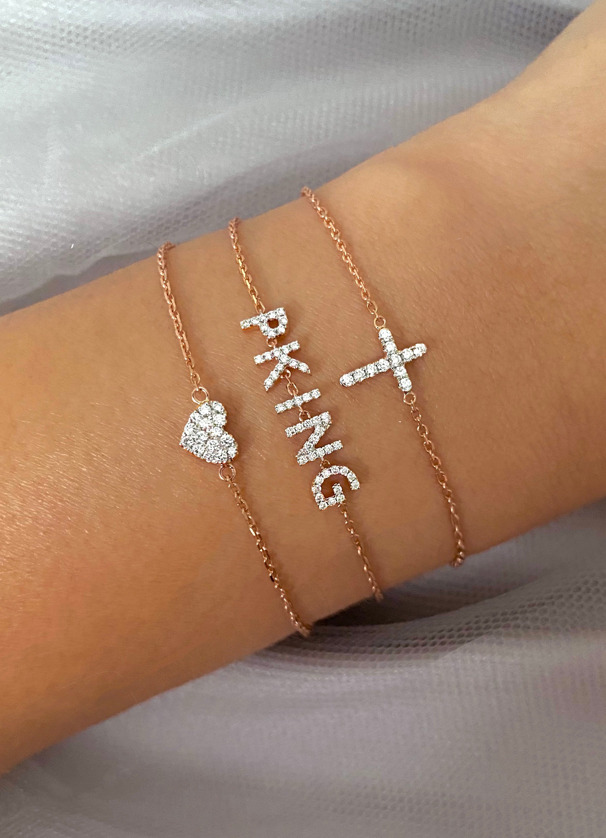 Diamond Cross Bracelet