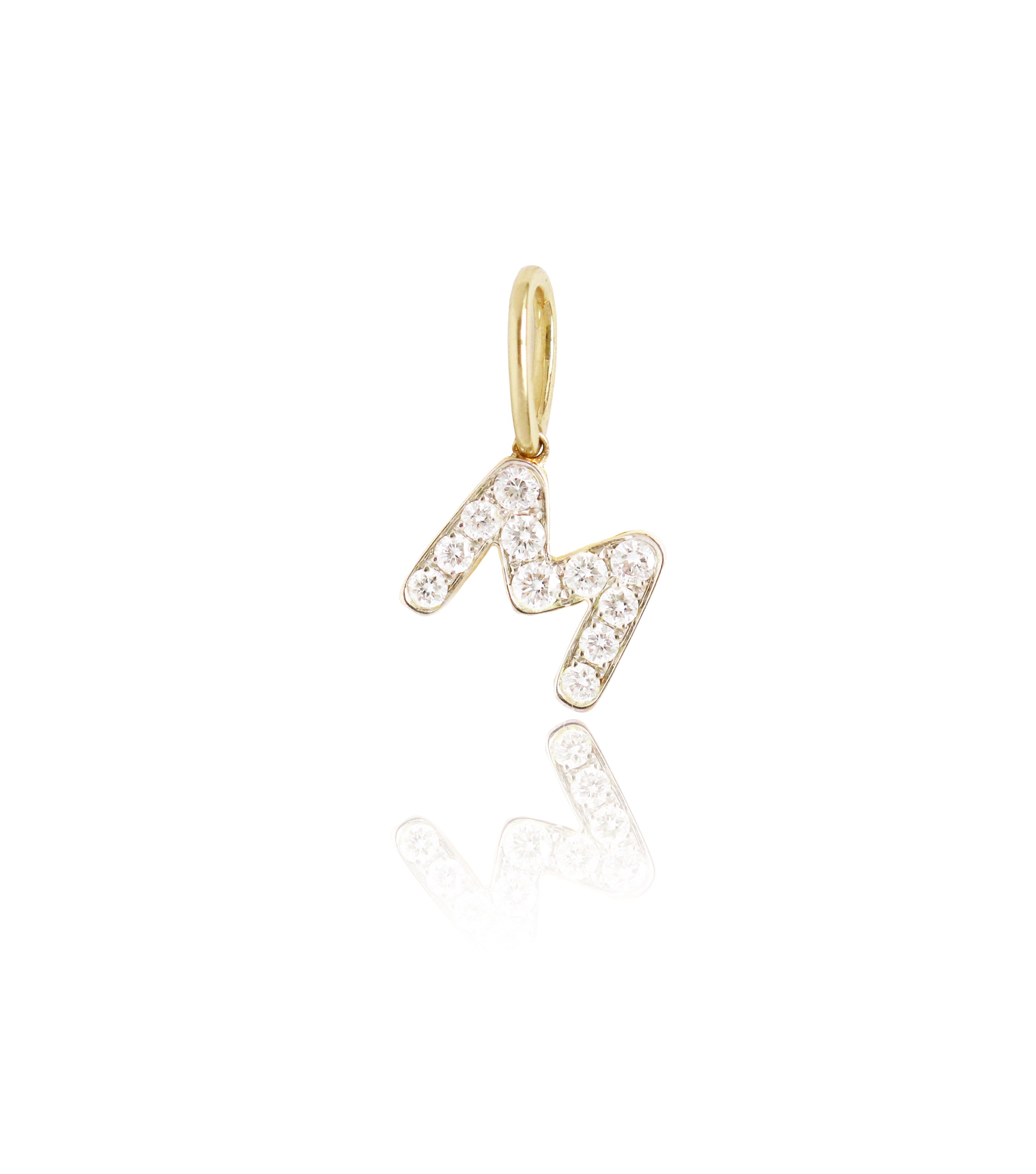 M Diamond Mini Charm