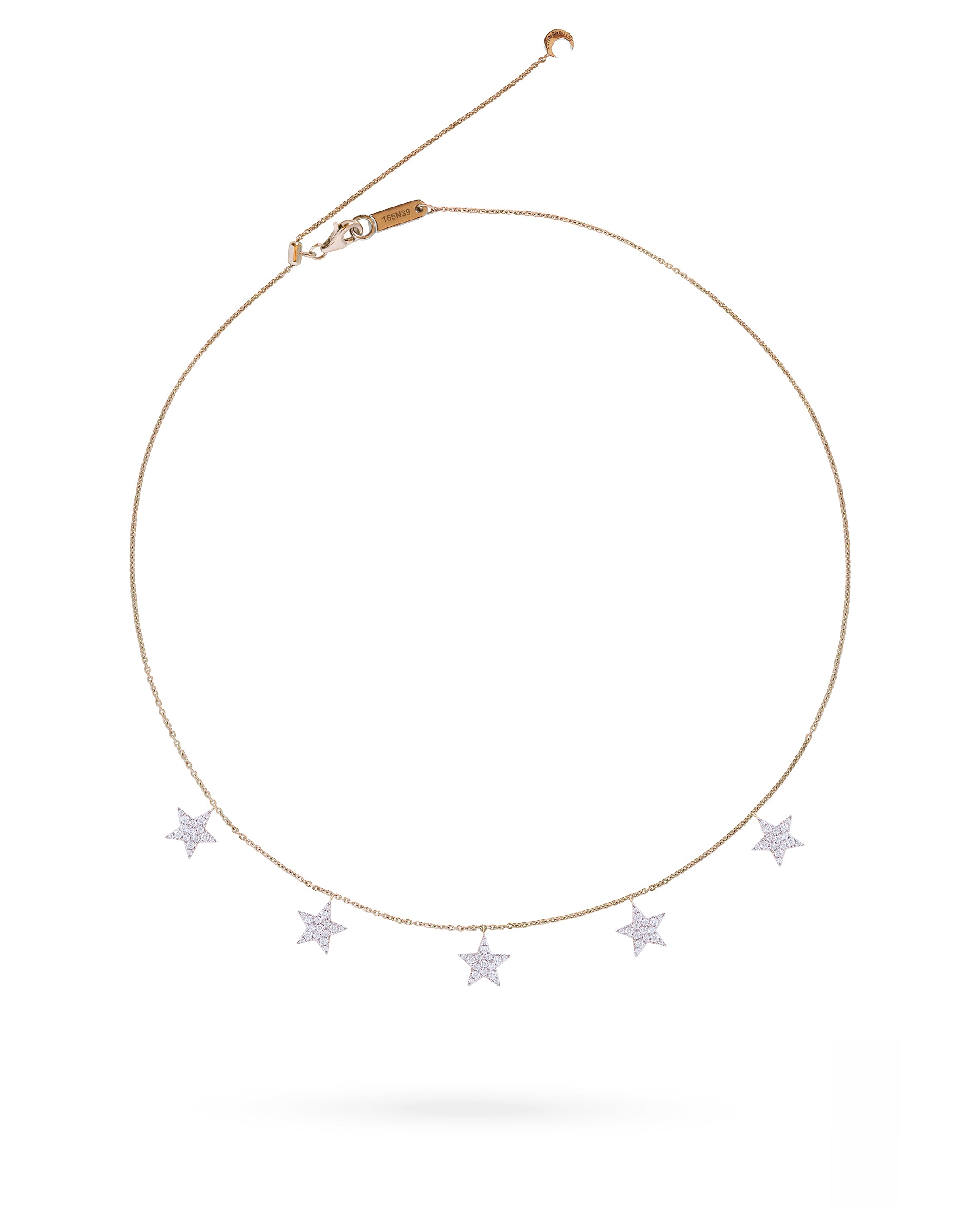 5 Stars Diamond Necklace in 18K Gold