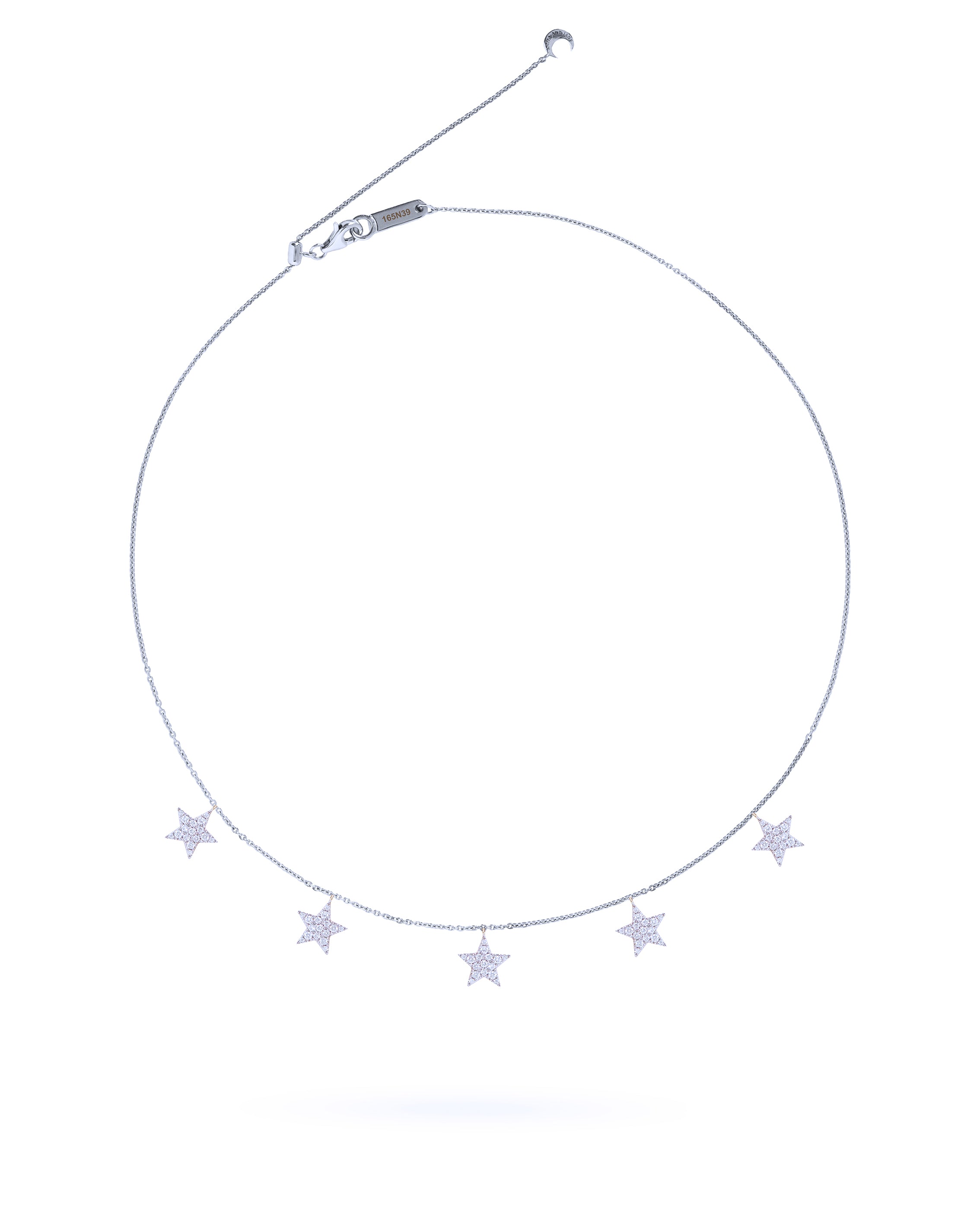 5 Stars Diamond Necklace in 18K Gold