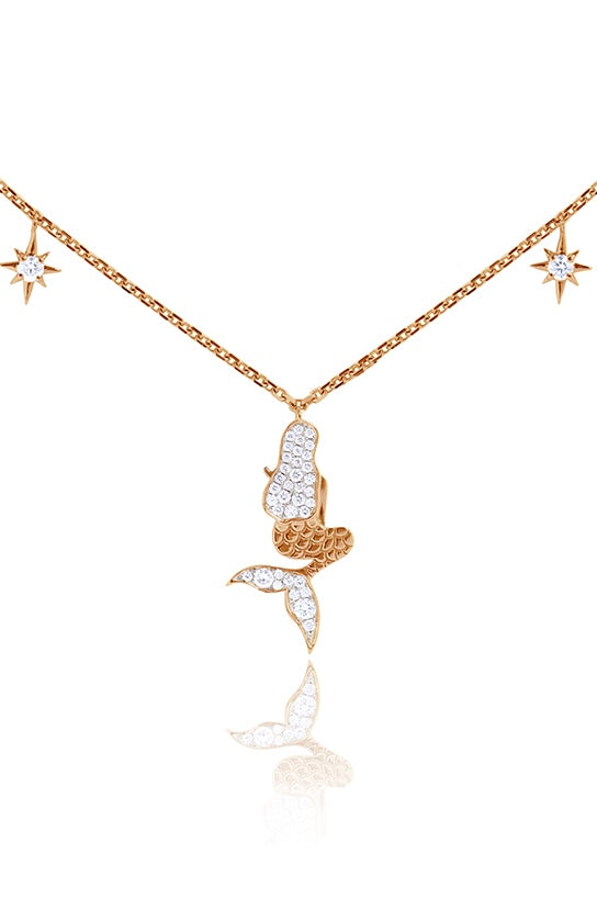 Small Mermaid Diamond Necklace