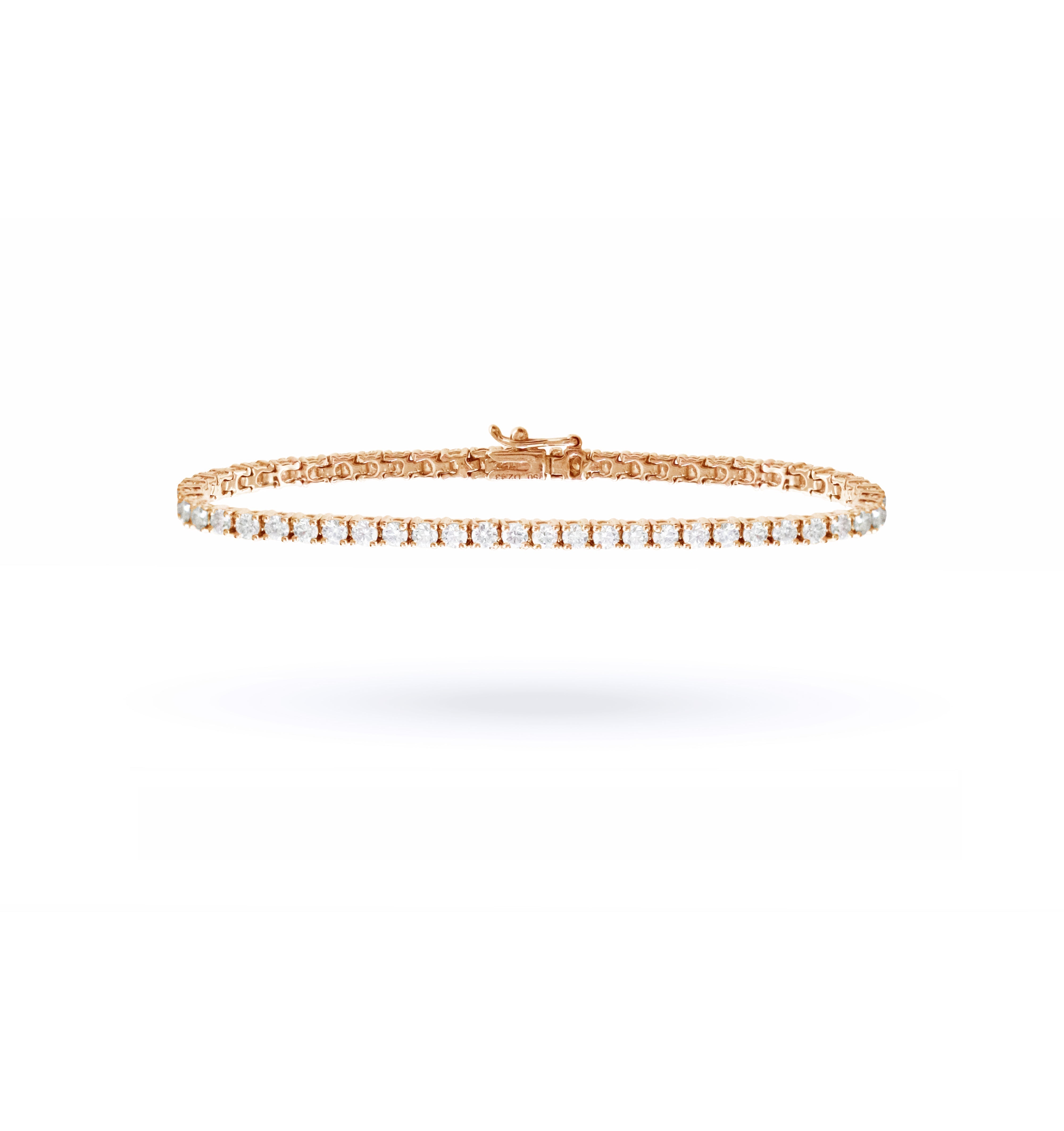 Medium Diamond Line Bracelet in White /Rose /Yellow Gold