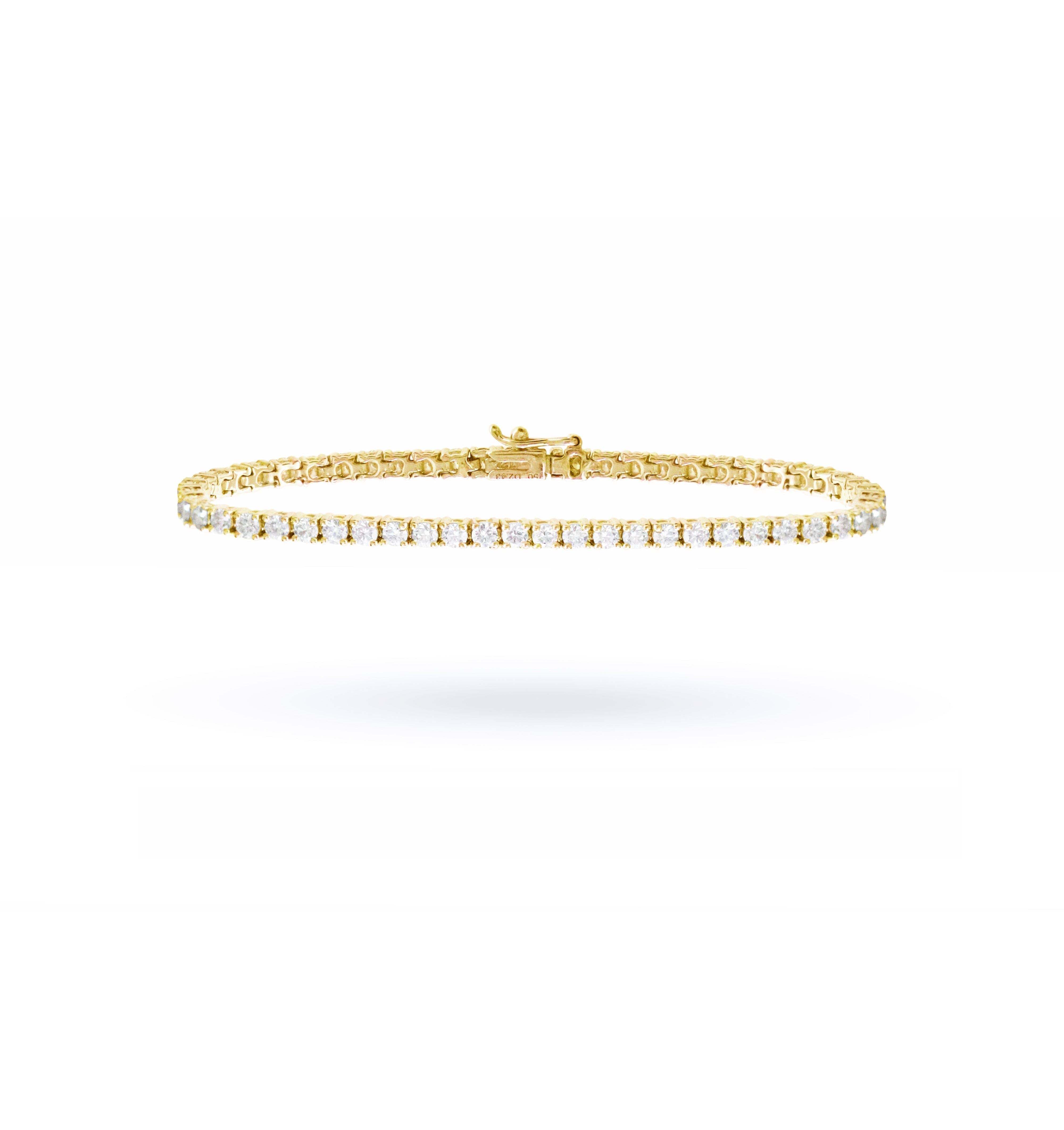 Medium Diamond Line Bracelet in White /Rose /Yellow Gold