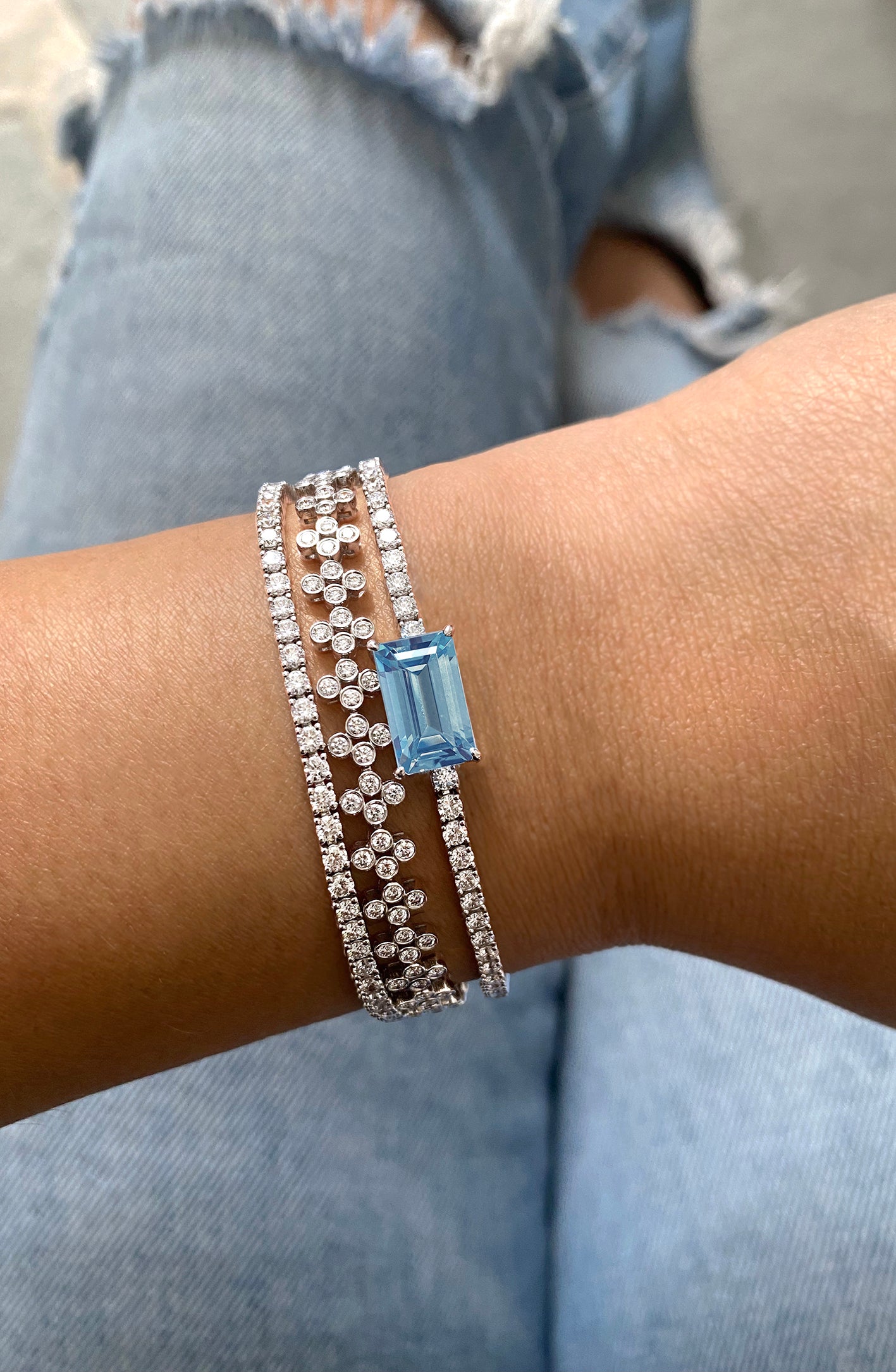 Diamond Tattoo Bracelet in Rose Gold