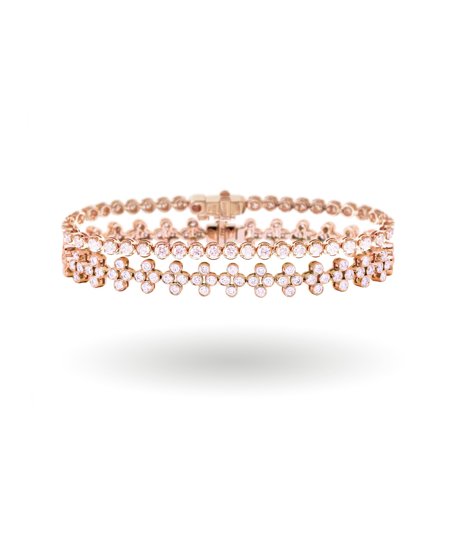 Tattoo and Carmen Diamond Bracelet Set in Rose / Yellow/ White Gold