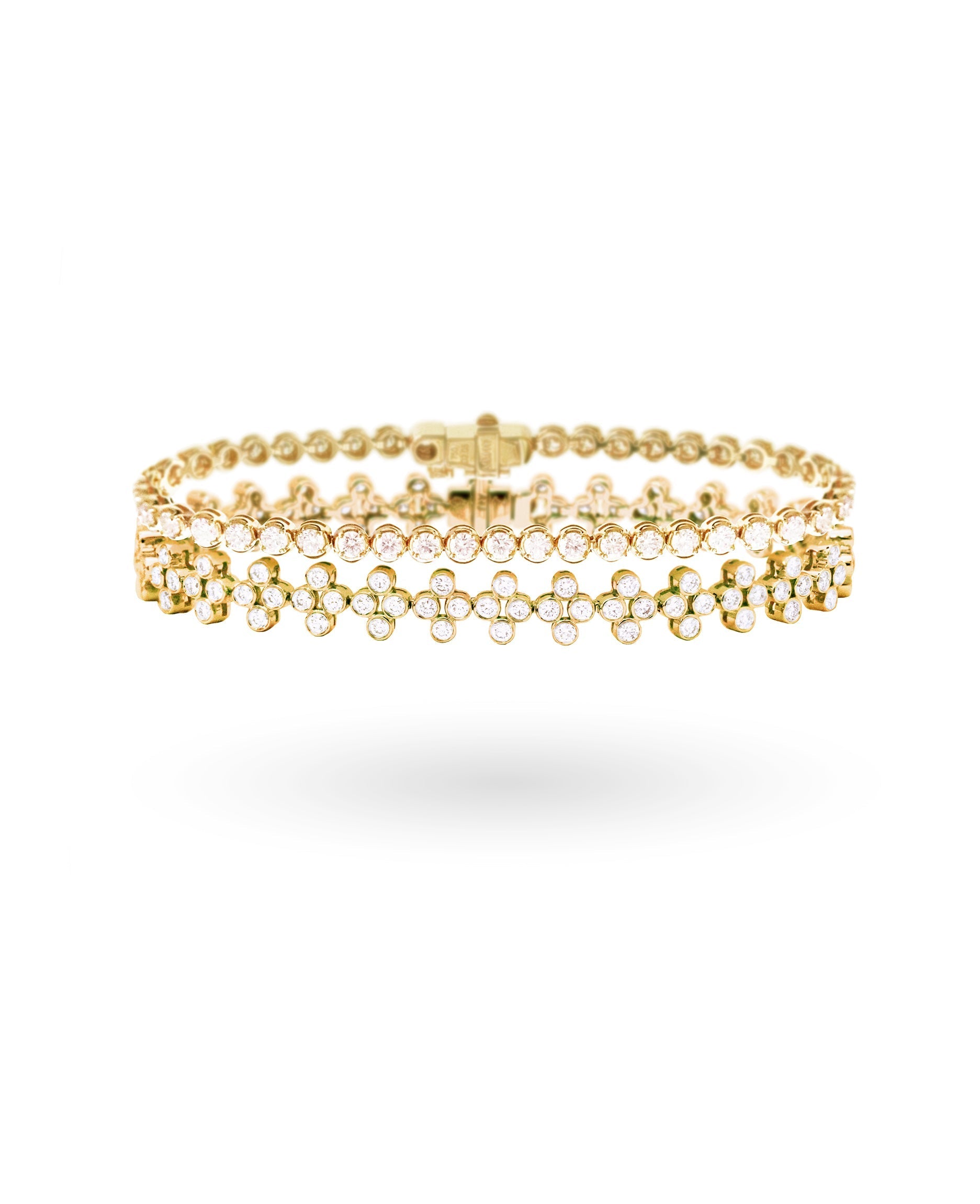 Tattoo and Carmen Diamond Bracelet Set in Rose / Yellow/ White Gold