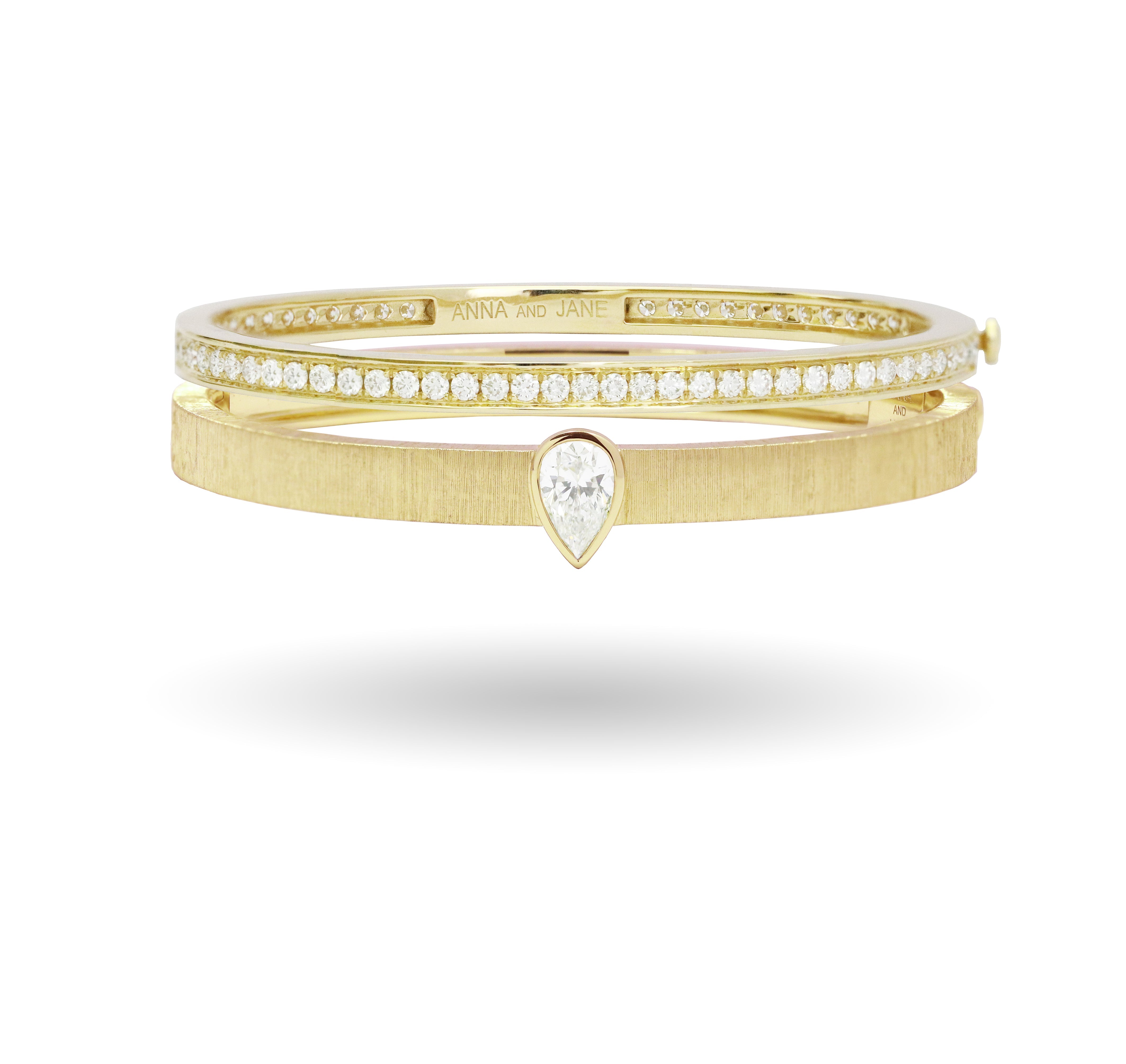 Eternity Diamond Bangle in Yellow Gold
