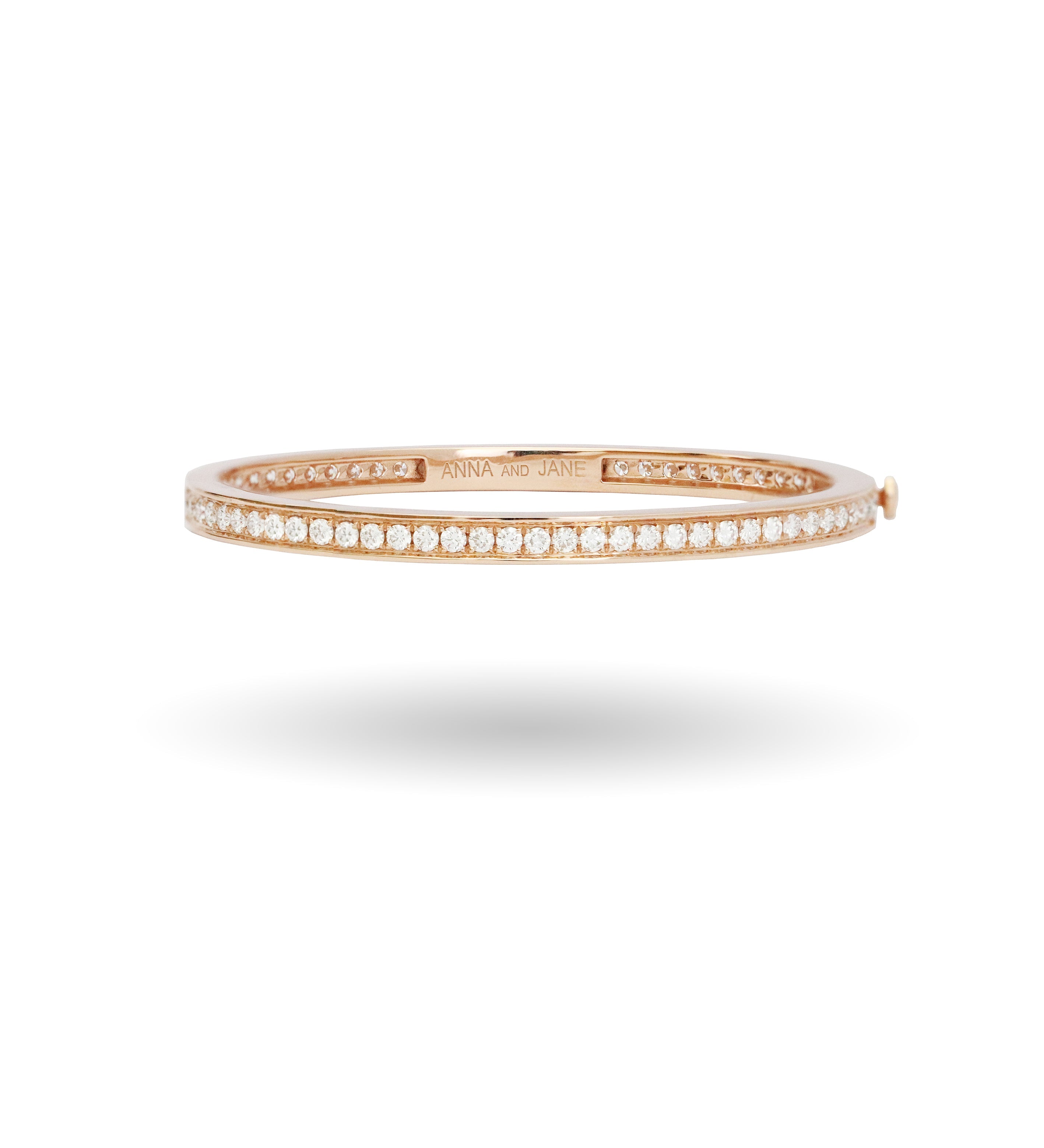 Eternity Diamond Bangle in Yellow Gold