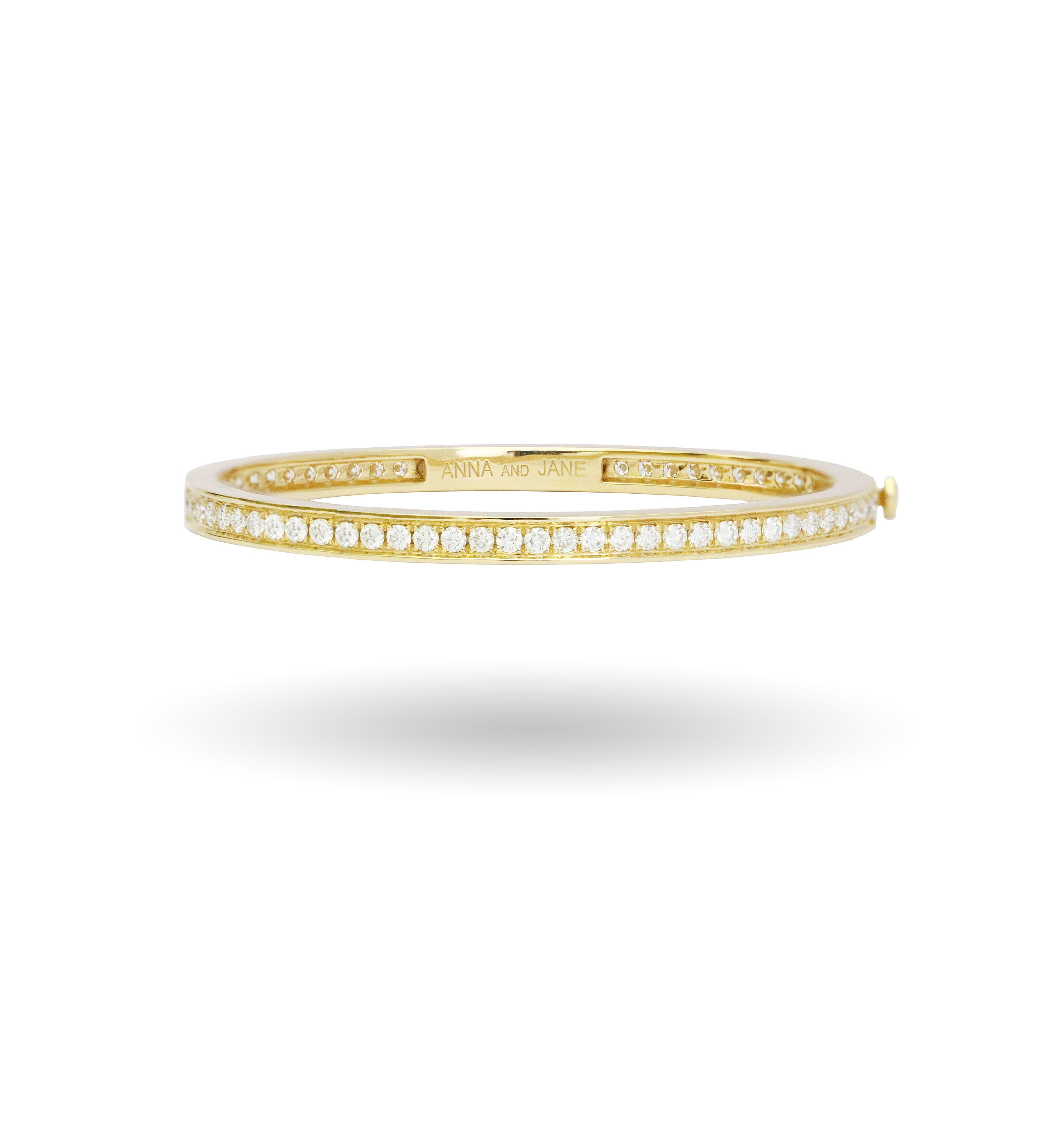 Eternity Diamond Bangle in Yellow Gold