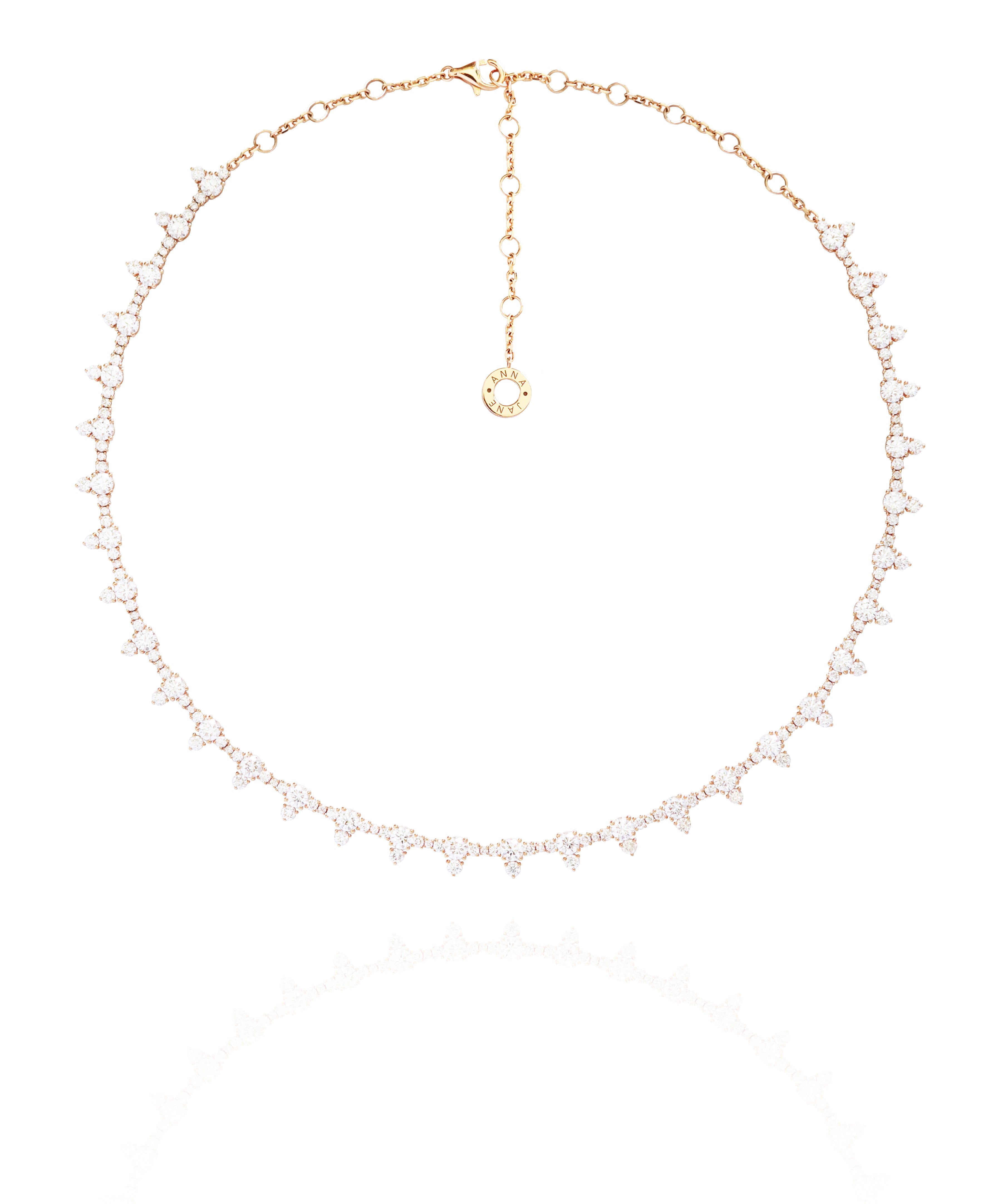 Adaline Diamond Choker Necklace in Rose| Yellow | White Gold