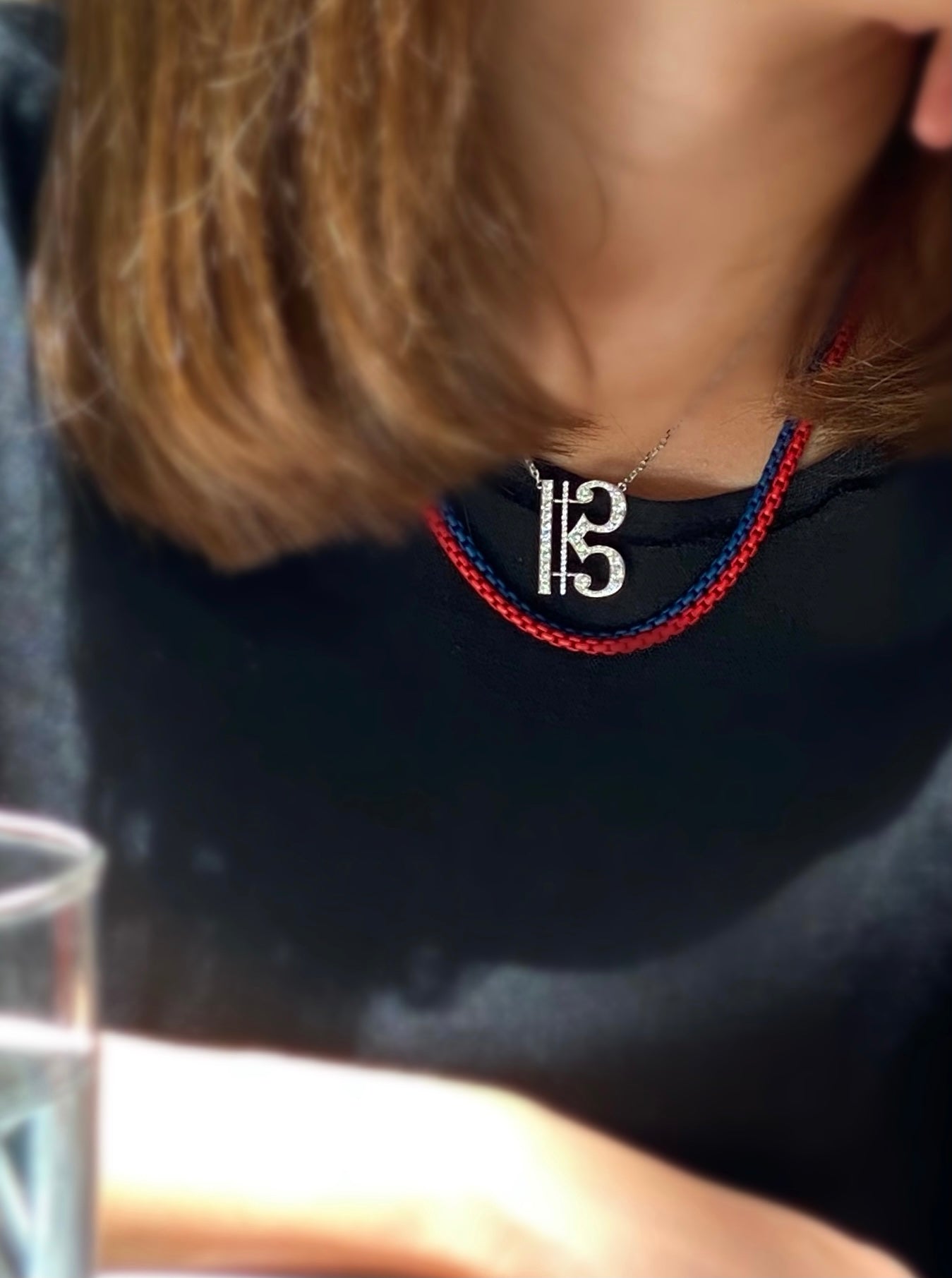 Alto | Tenor Clef Diamond Necklace in 18K White Gold