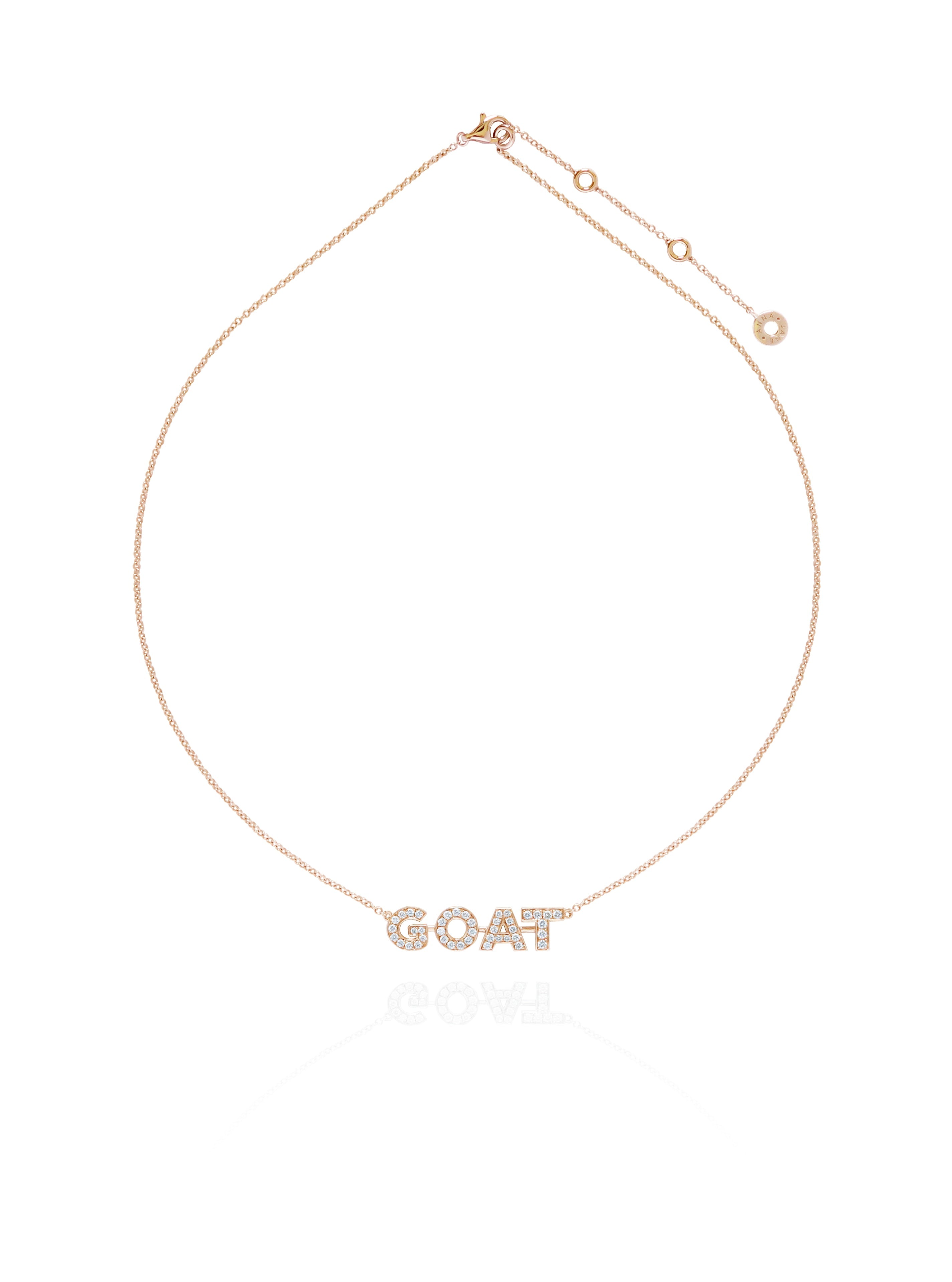 Bespoke Diamond Word Necklace in 18K Gold