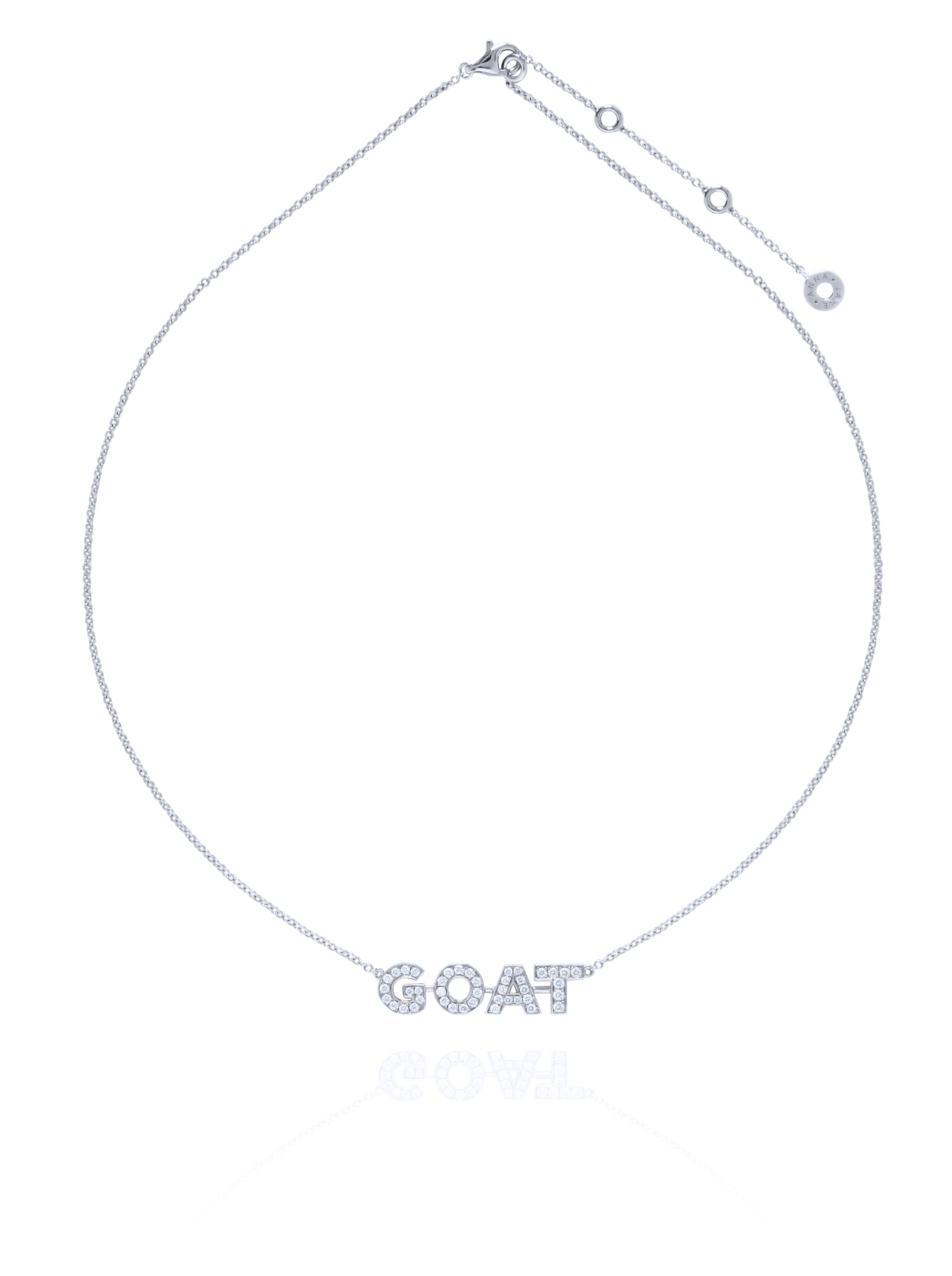 Bespoke Diamond Word Necklace in 18K Gold