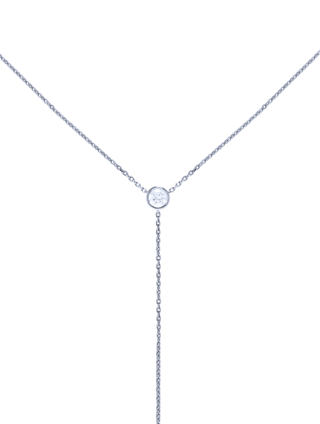 0.40ct GIA Diamond Lariat Necklace in 18K White Gold