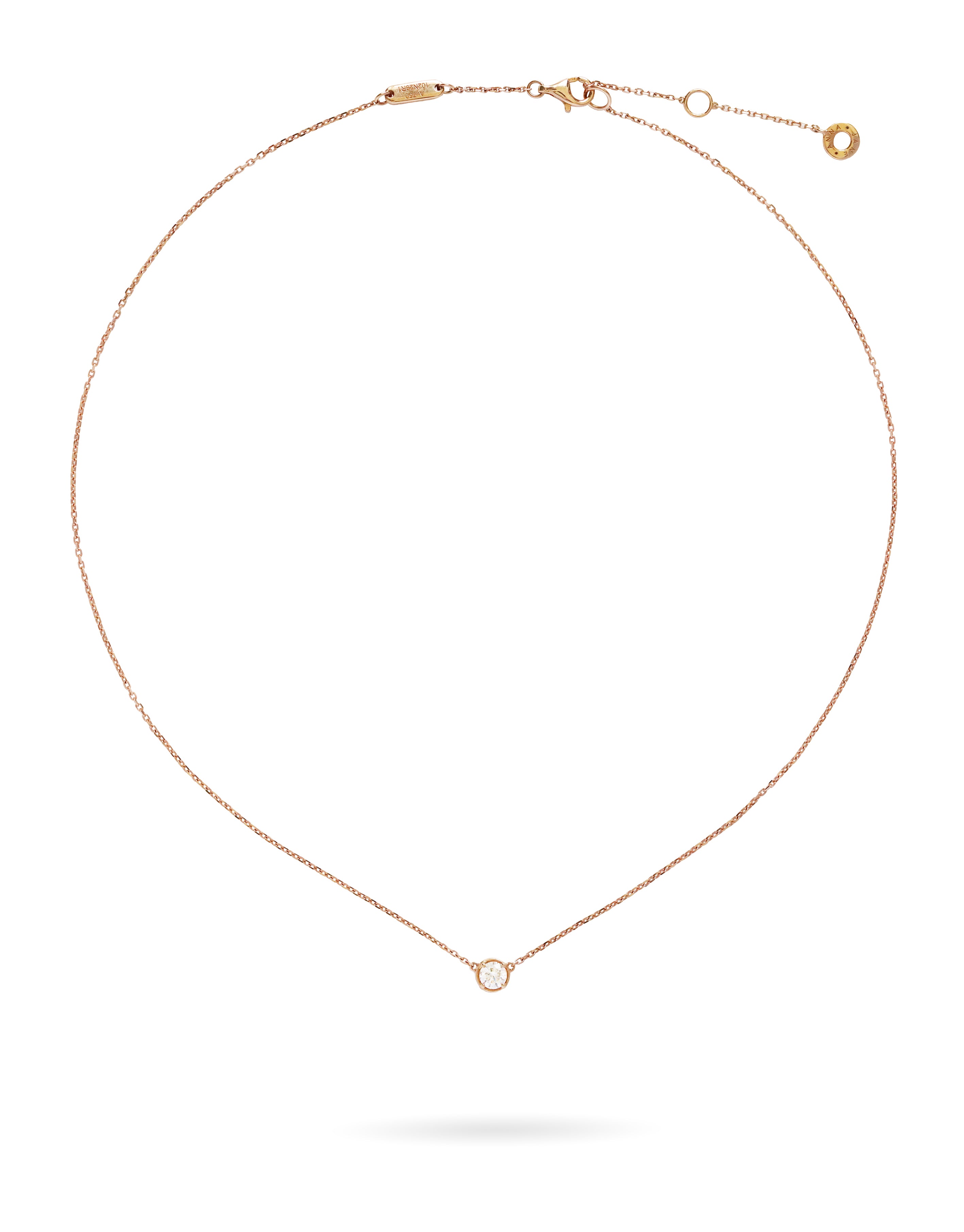 4mm Solitaire Diamond Necklace in Rose/White/Yellow Gold