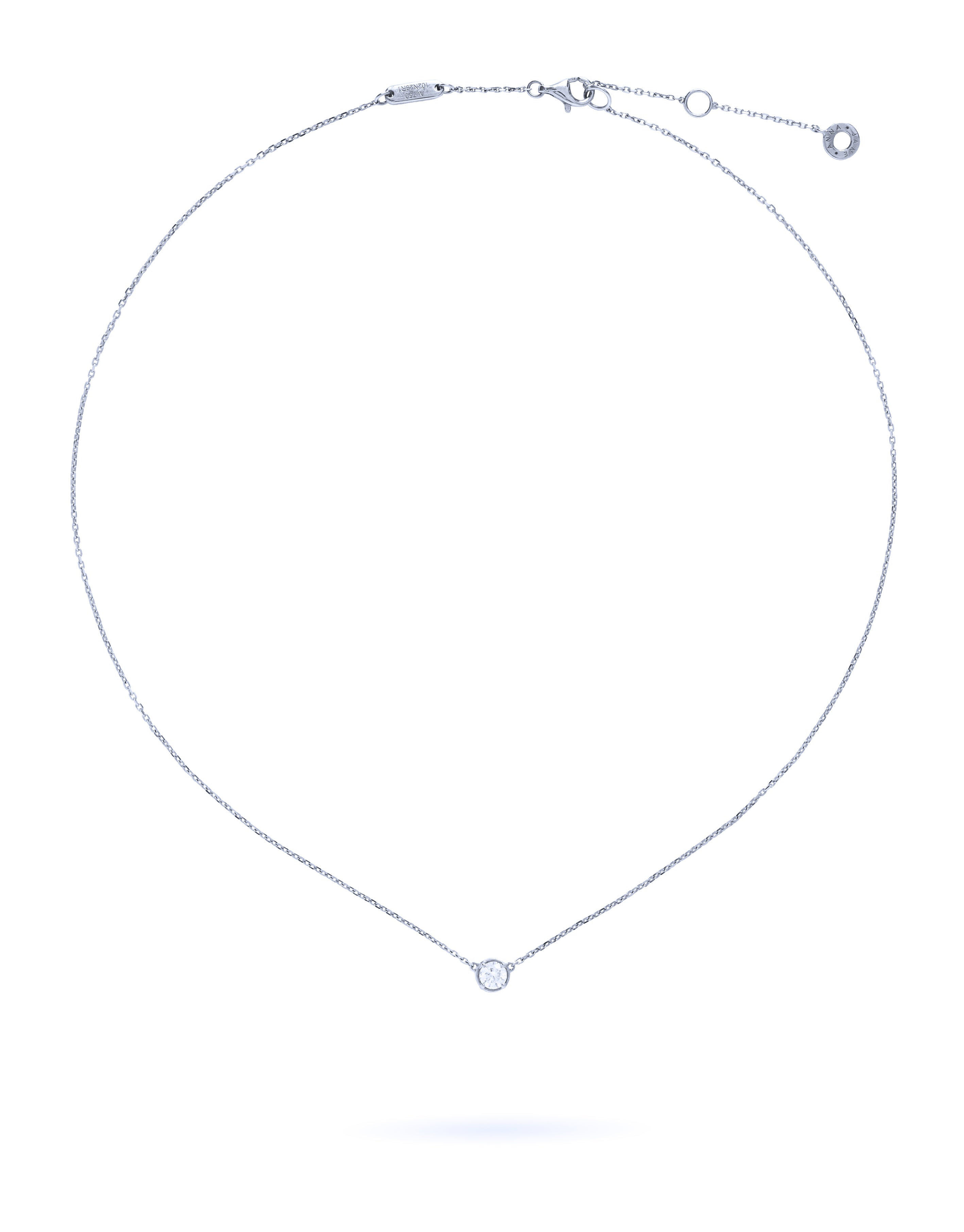 4mm Solitaire Diamond Necklace in Rose/White/Yellow Gold
