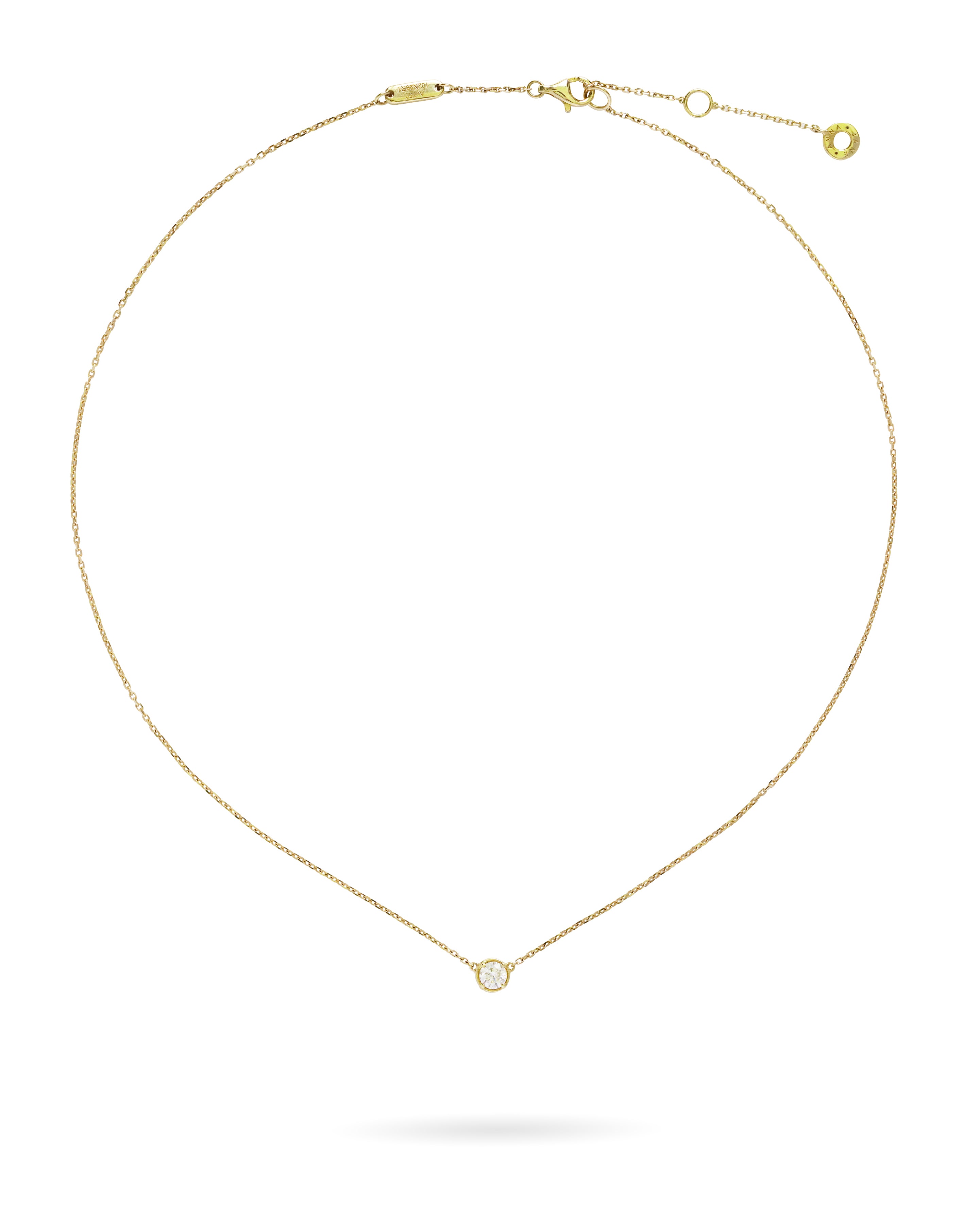 4mm Solitaire Diamond Necklace in Rose/White/Yellow Gold