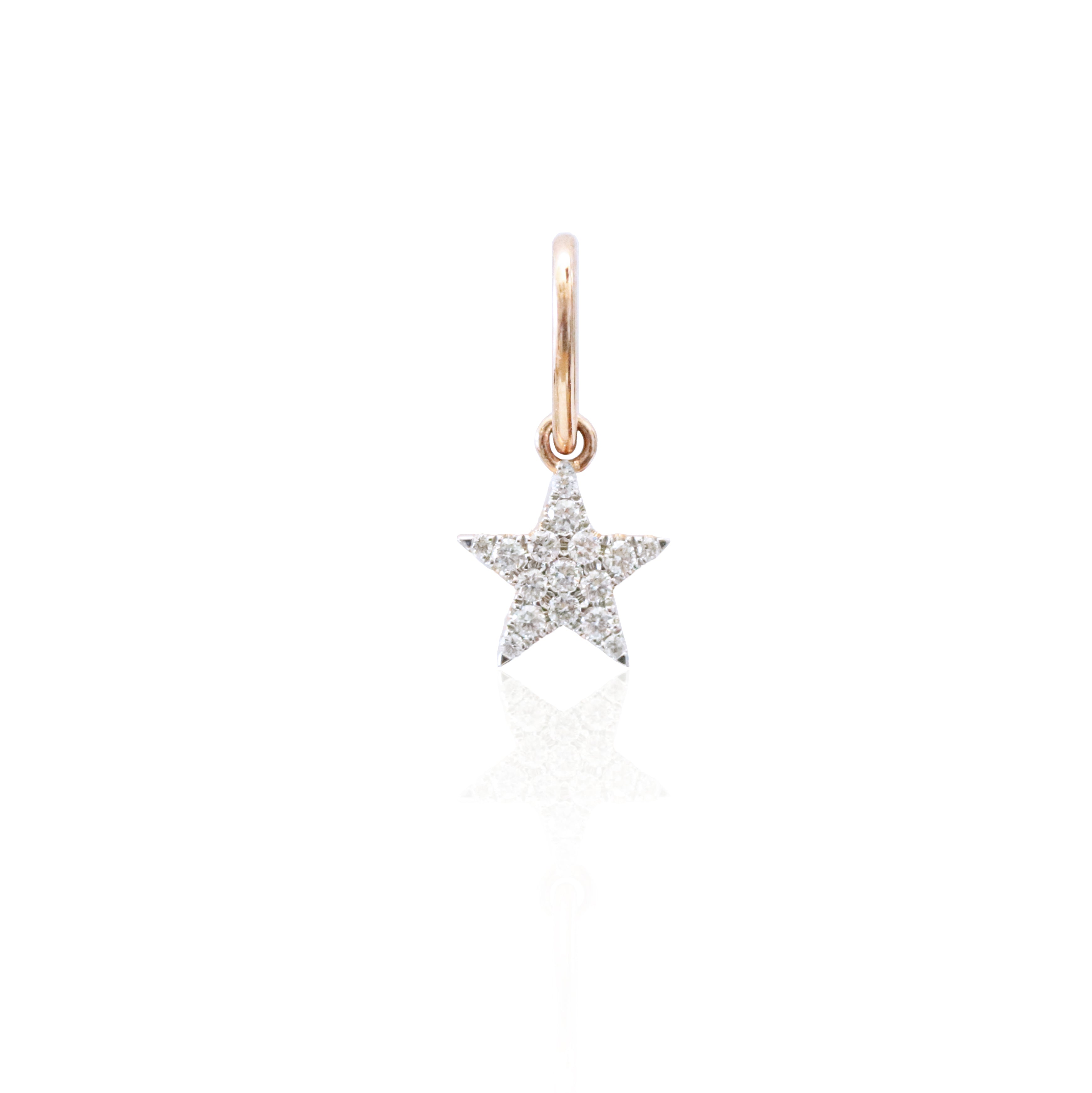 Mini Star Charm in 18K White/Rose/Yellow Gold