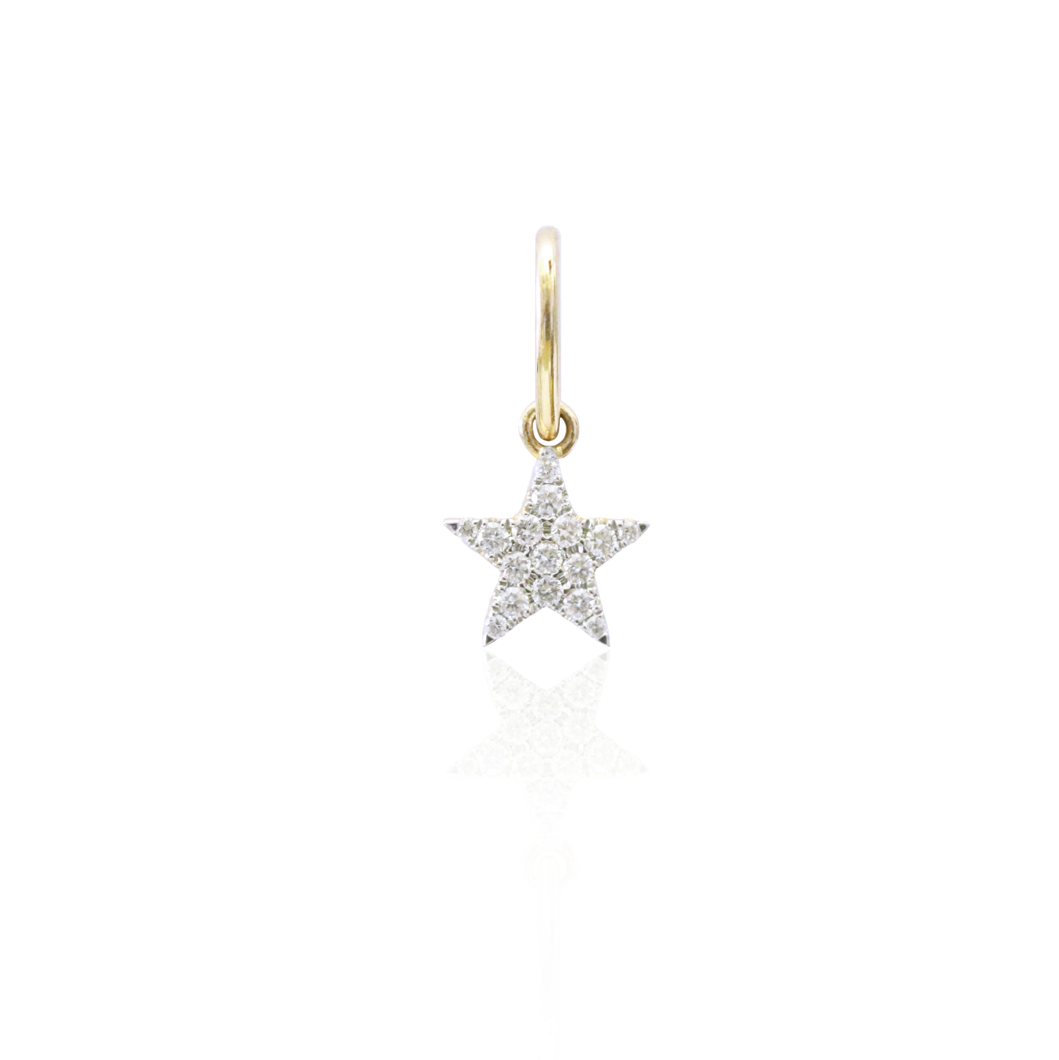 Mini Star Charm in 18K White/Rose/Yellow Gold