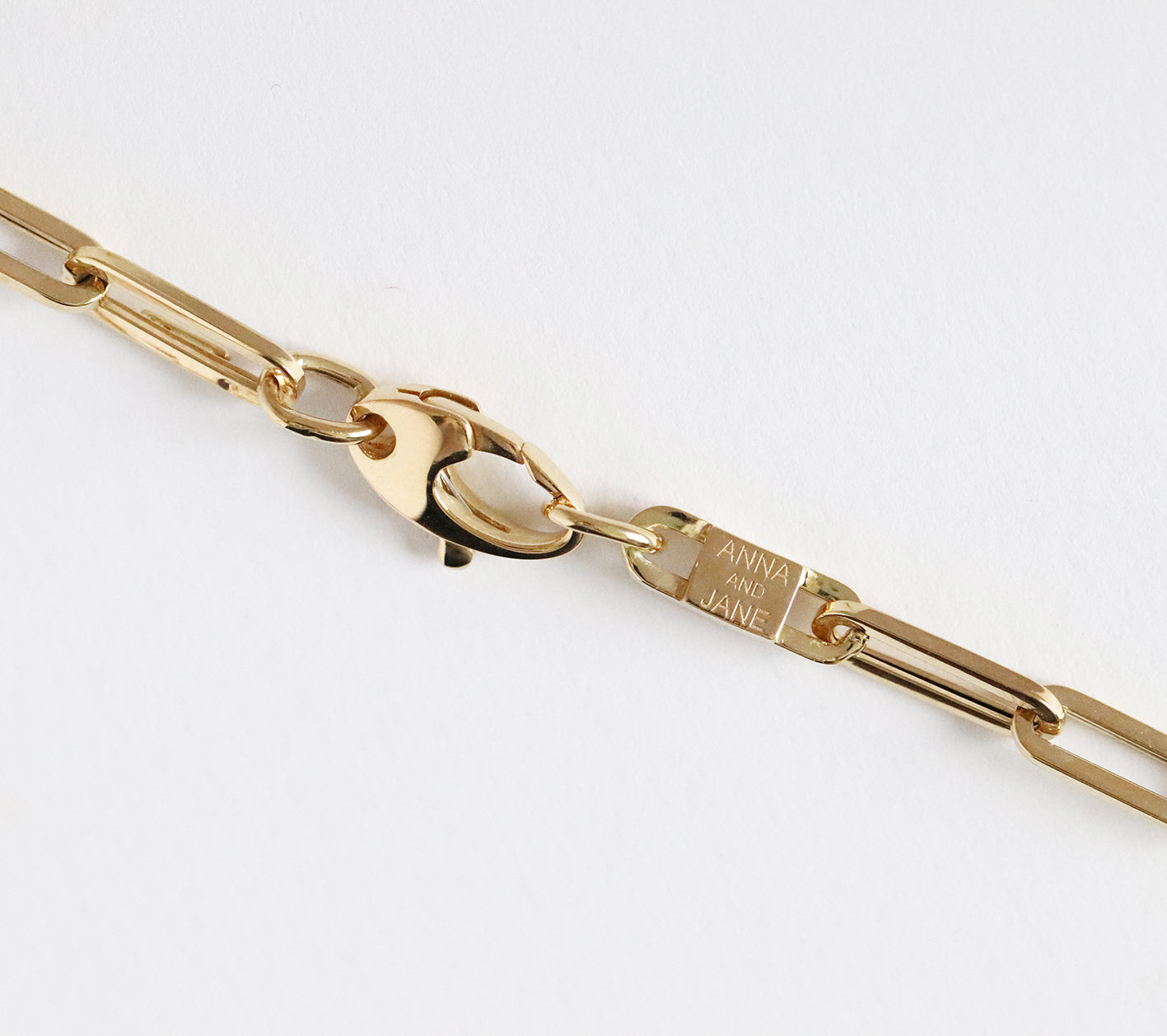 Paper Clip Necklace 28" in 18K Yellow Gold