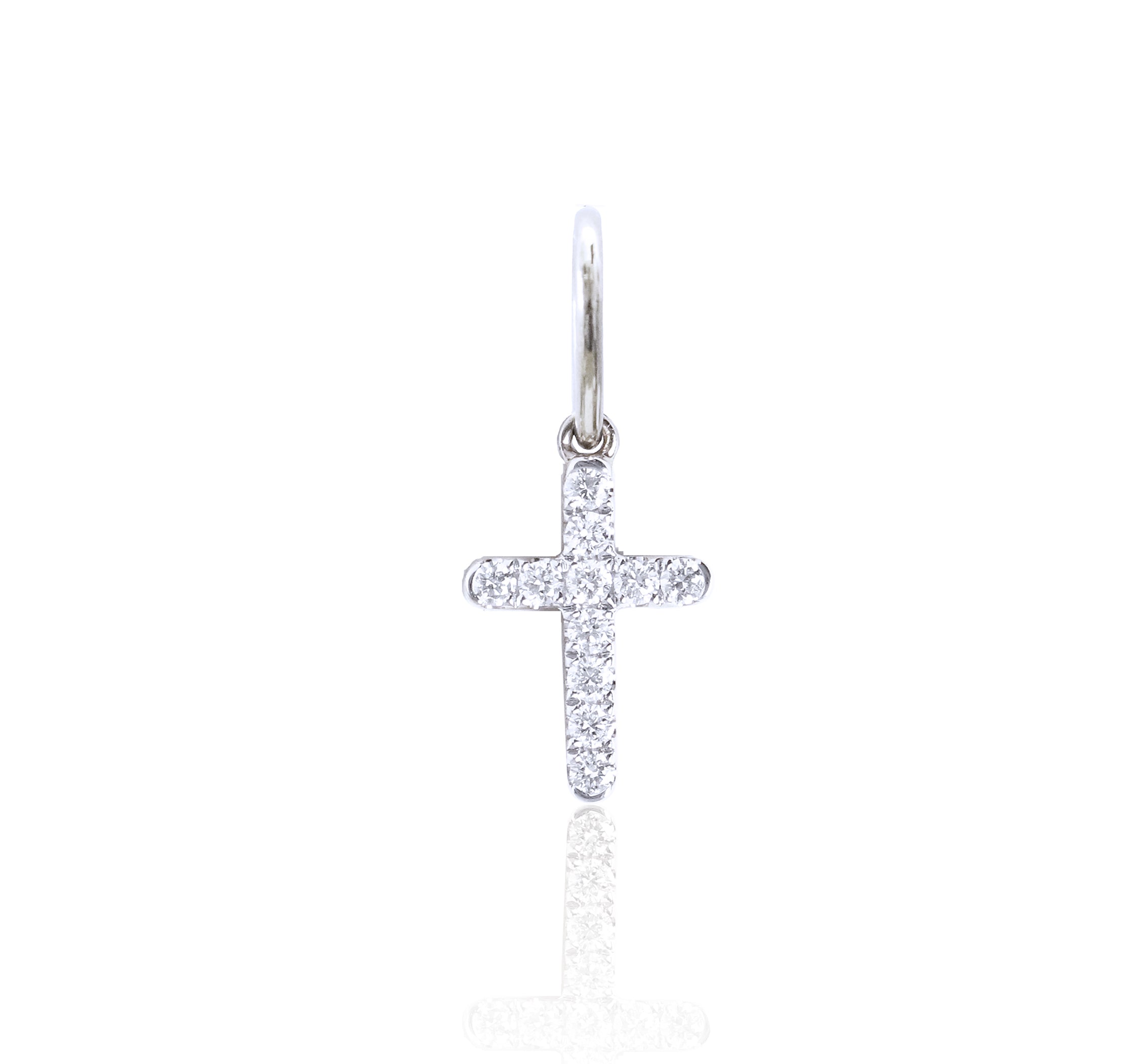 Mini Cross Charm in Rose|White|Yellow Gold