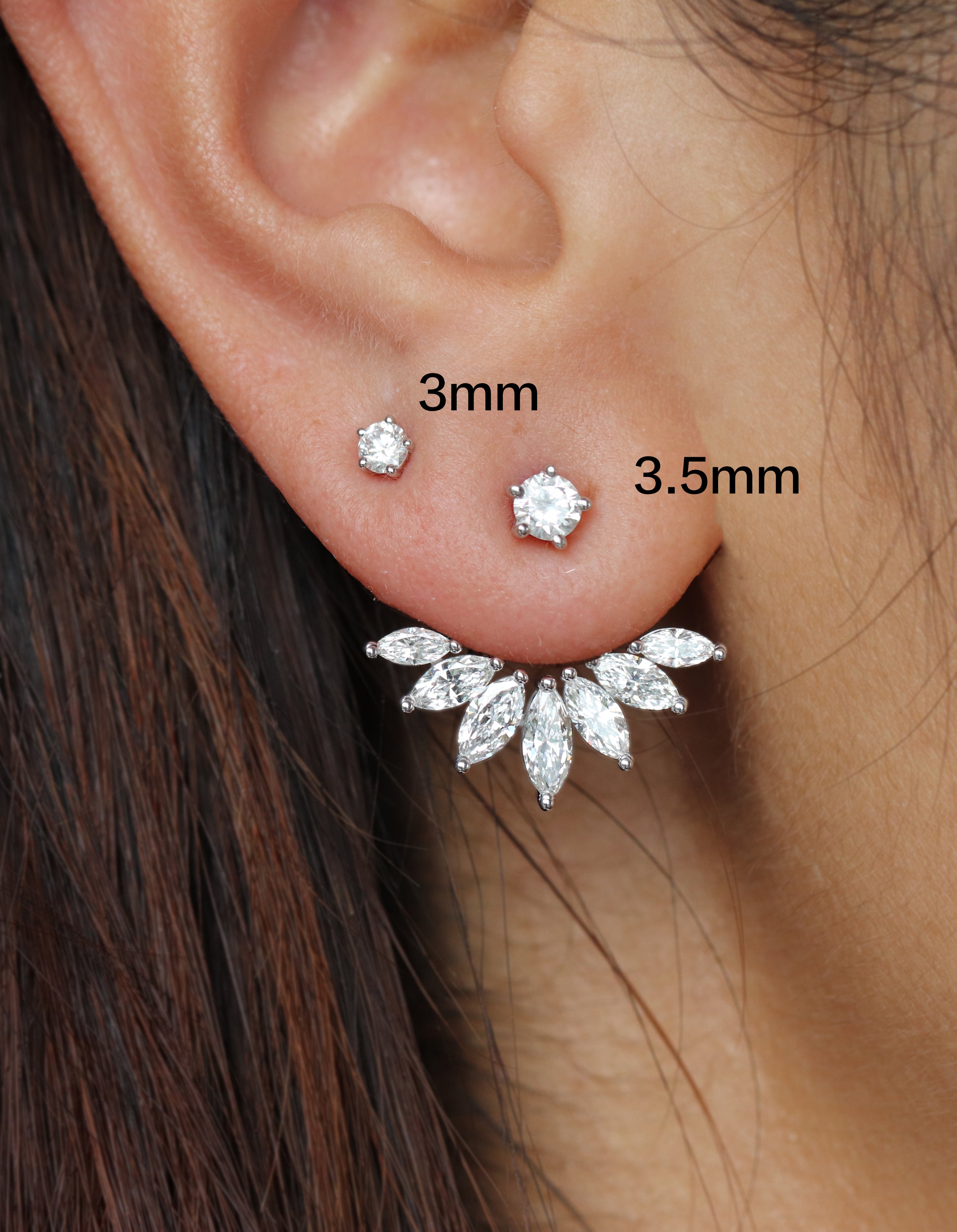 Diamond Stud Earring from 3mm-3.5mm