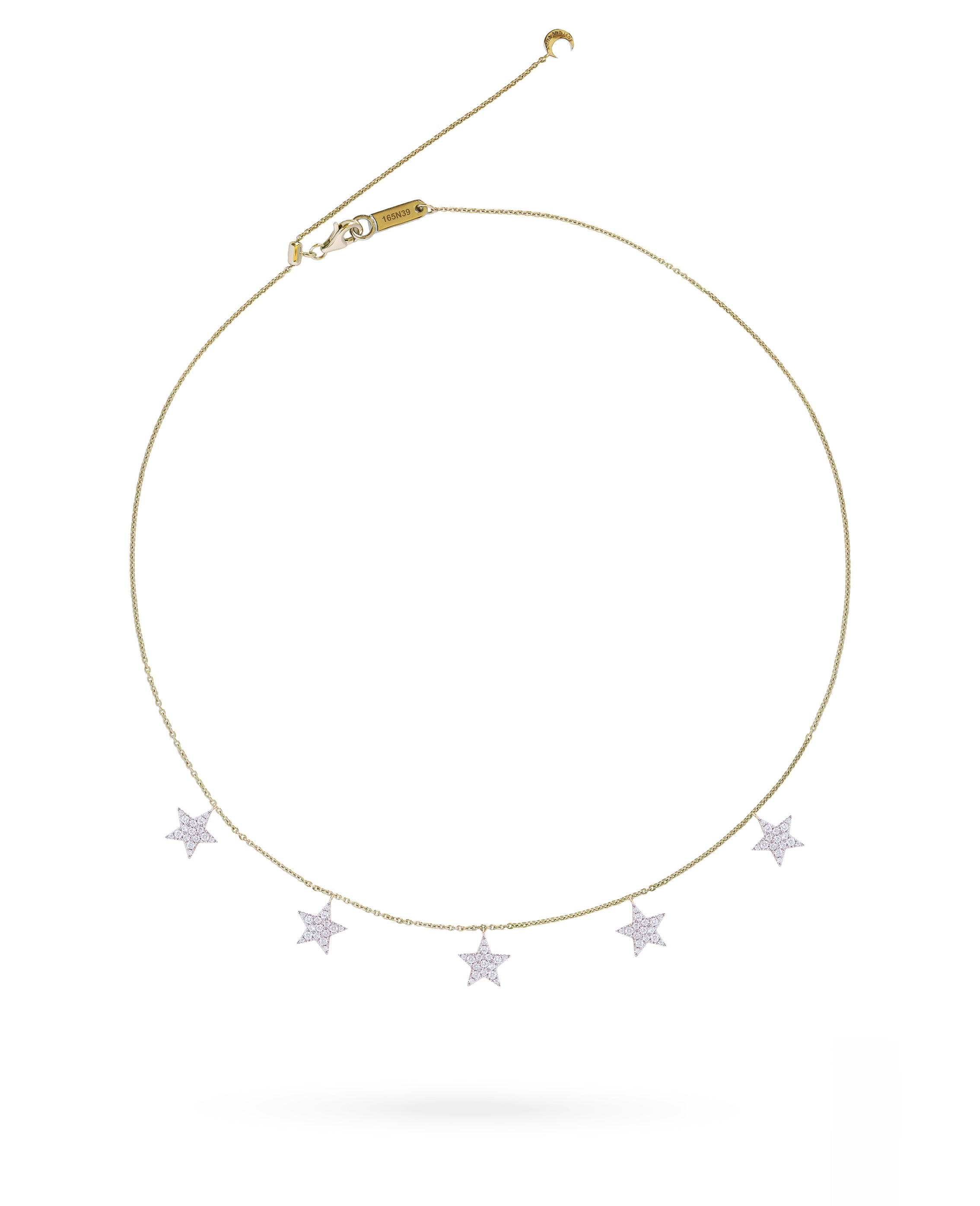 5 Stars Diamond Necklace in 18K Gold
