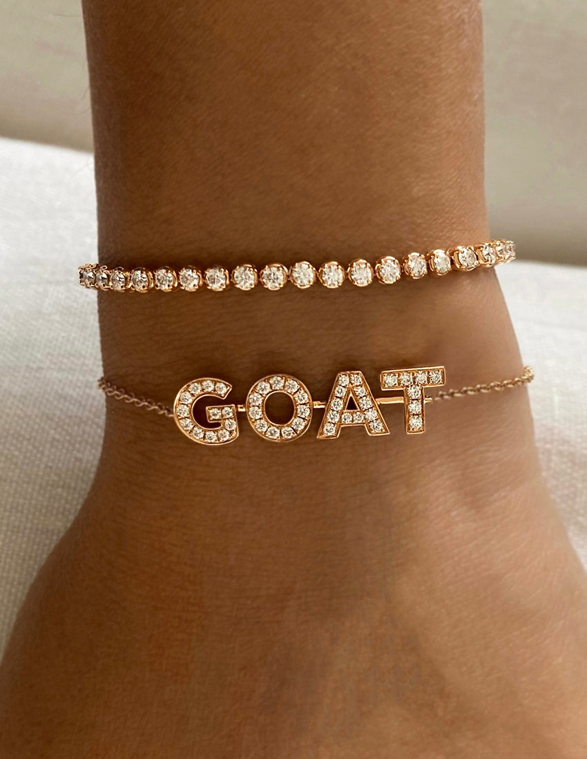 G.O.A.T. Diamond Bracelet in White Gold