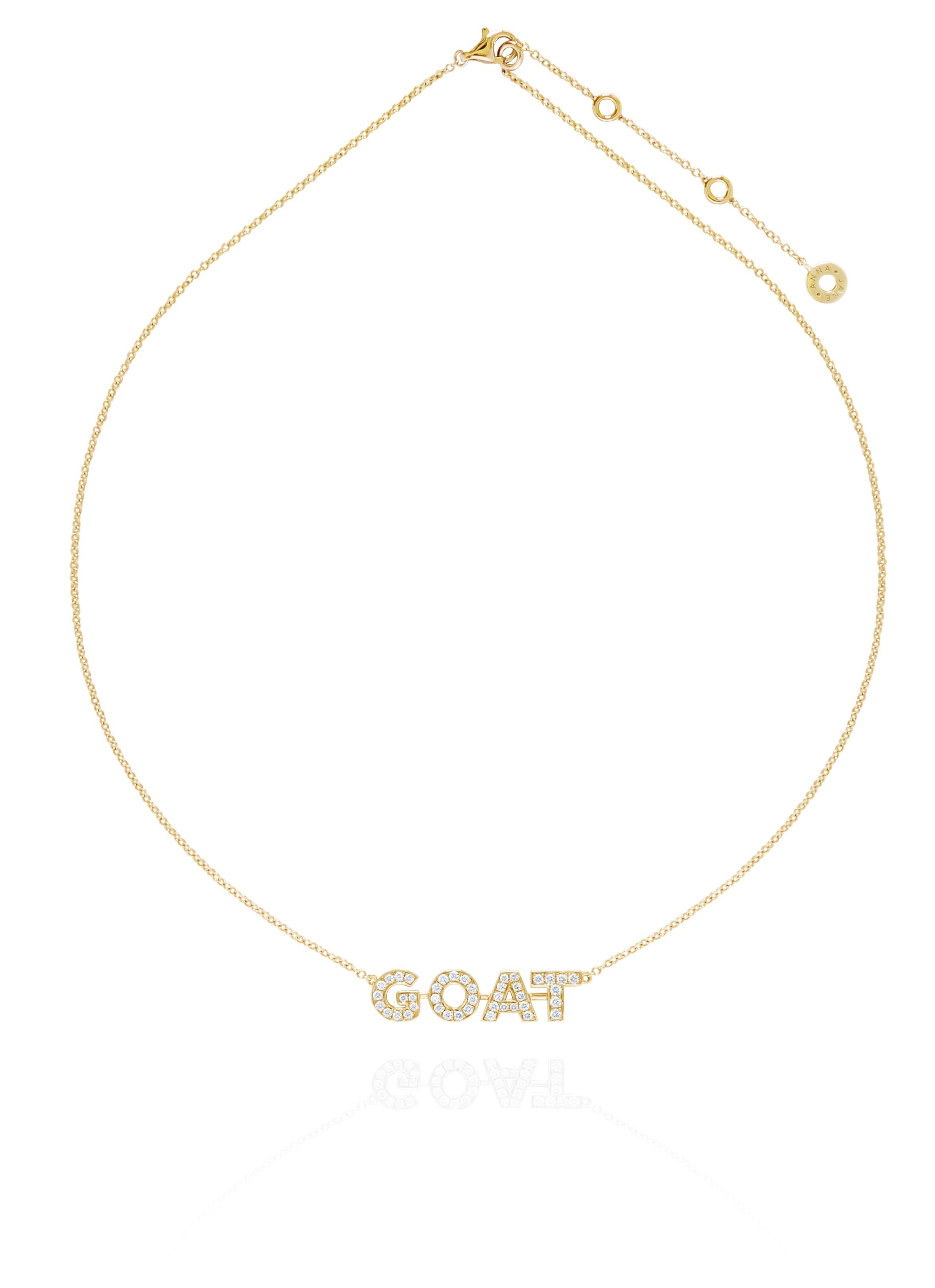 Bespoke Diamond Word Necklace in 18K Gold