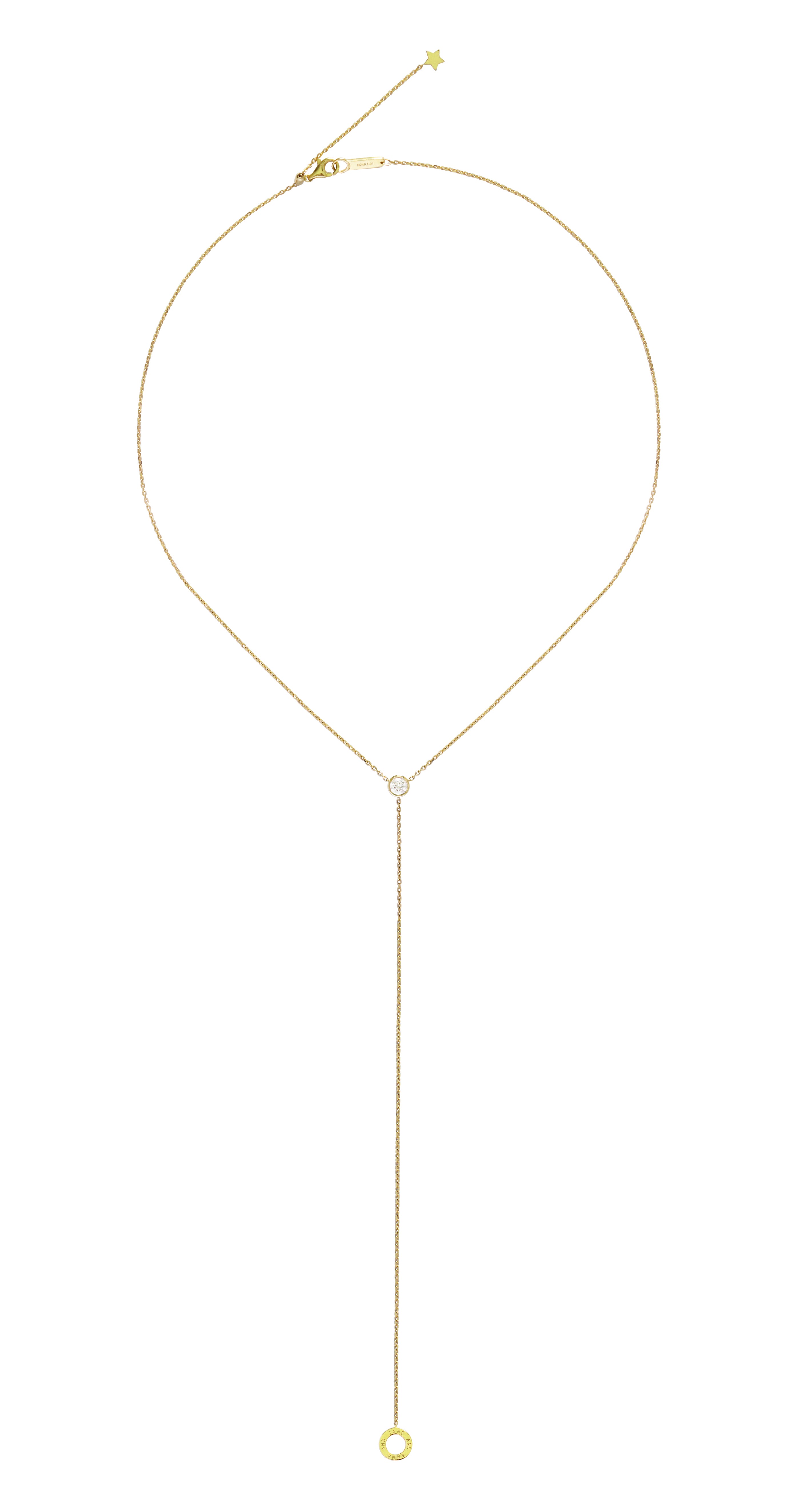 0.40ct GIA Diamond Lariat Necklace in White|Rose|Yellow Gold