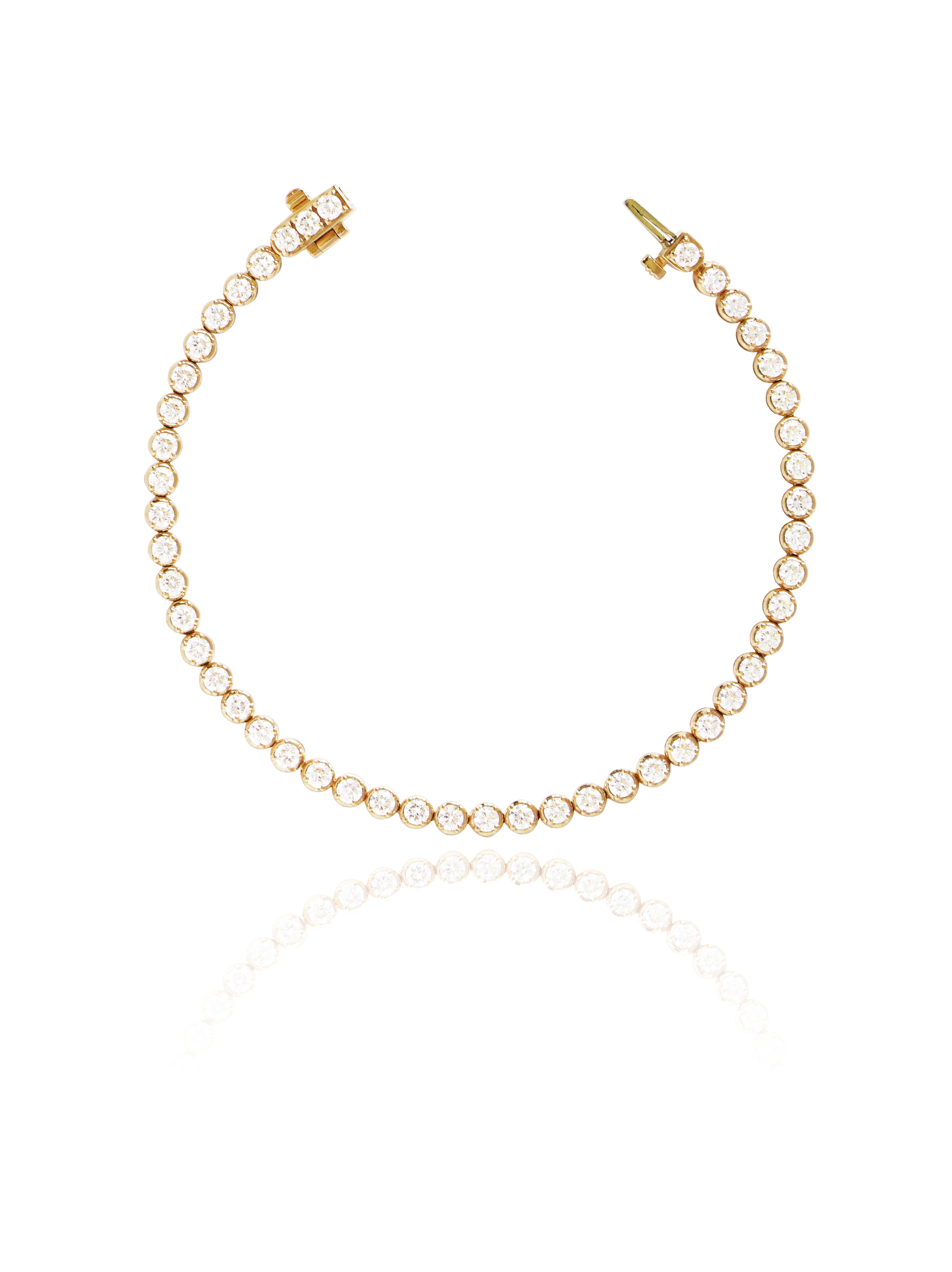 Carmen Diamond Bracelet in White/Rose/Yellow Gold